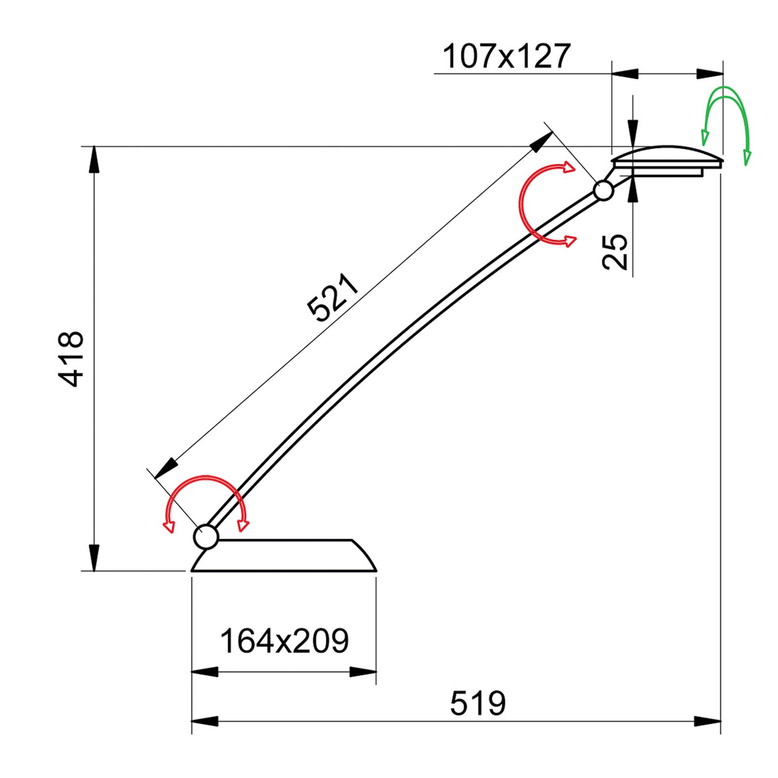 Zweifach verstellbar LED-Tischleuchte Forever, 8 W