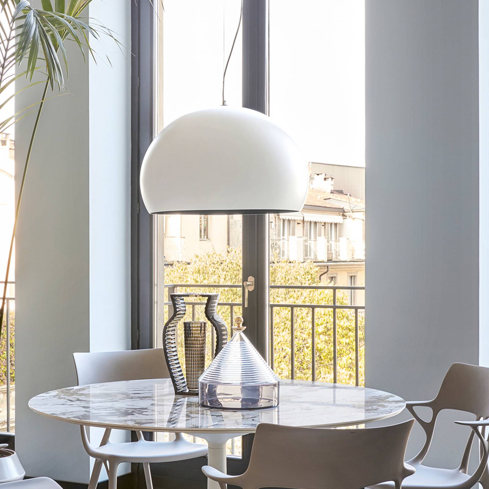 Kartell FL/Y - Lampa wisząca LED, matowa biel