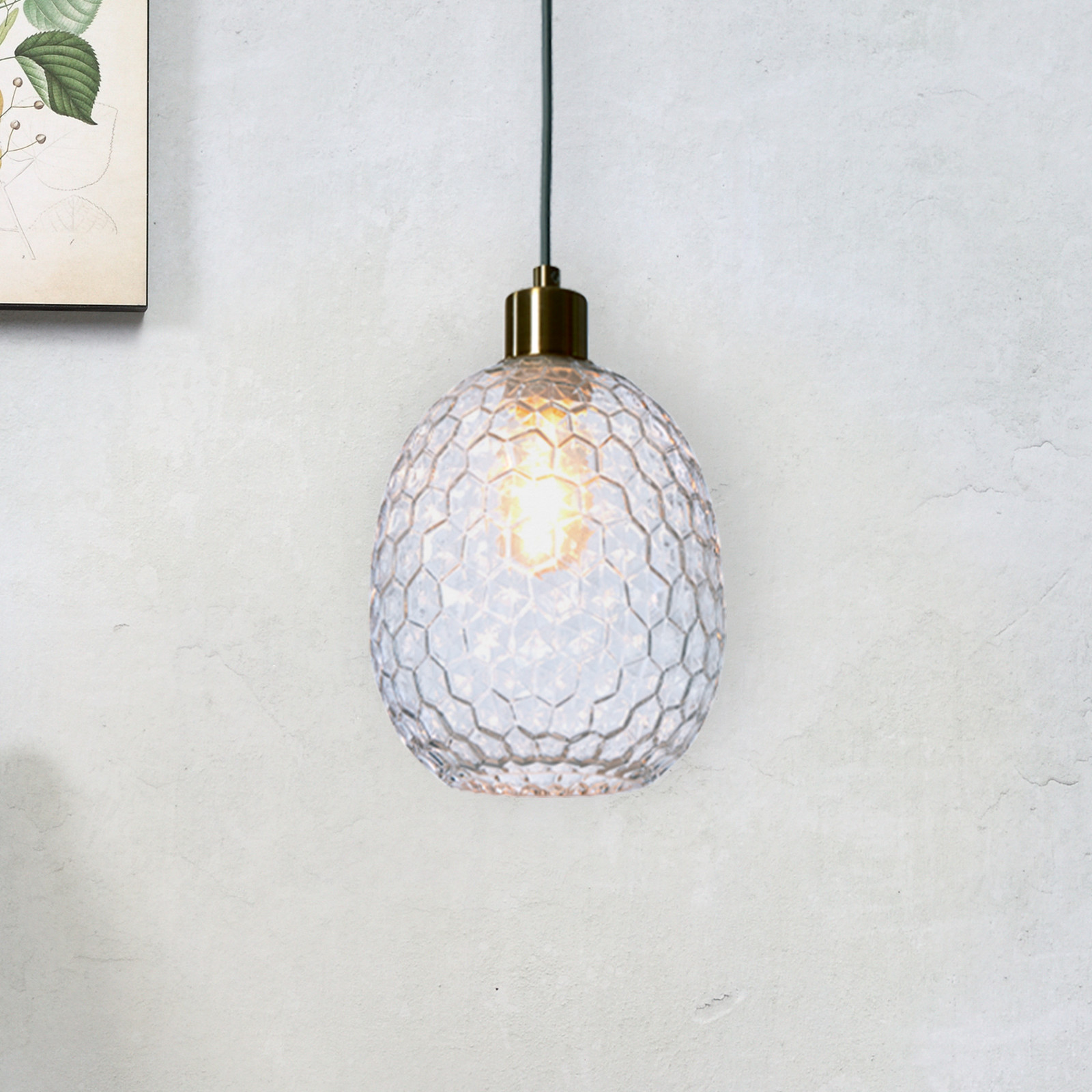 ITS ABOUT ROMI Lampă suspendată Venice ovală transparentă sticlă E27 - Camera de zi / sufragerie - Design