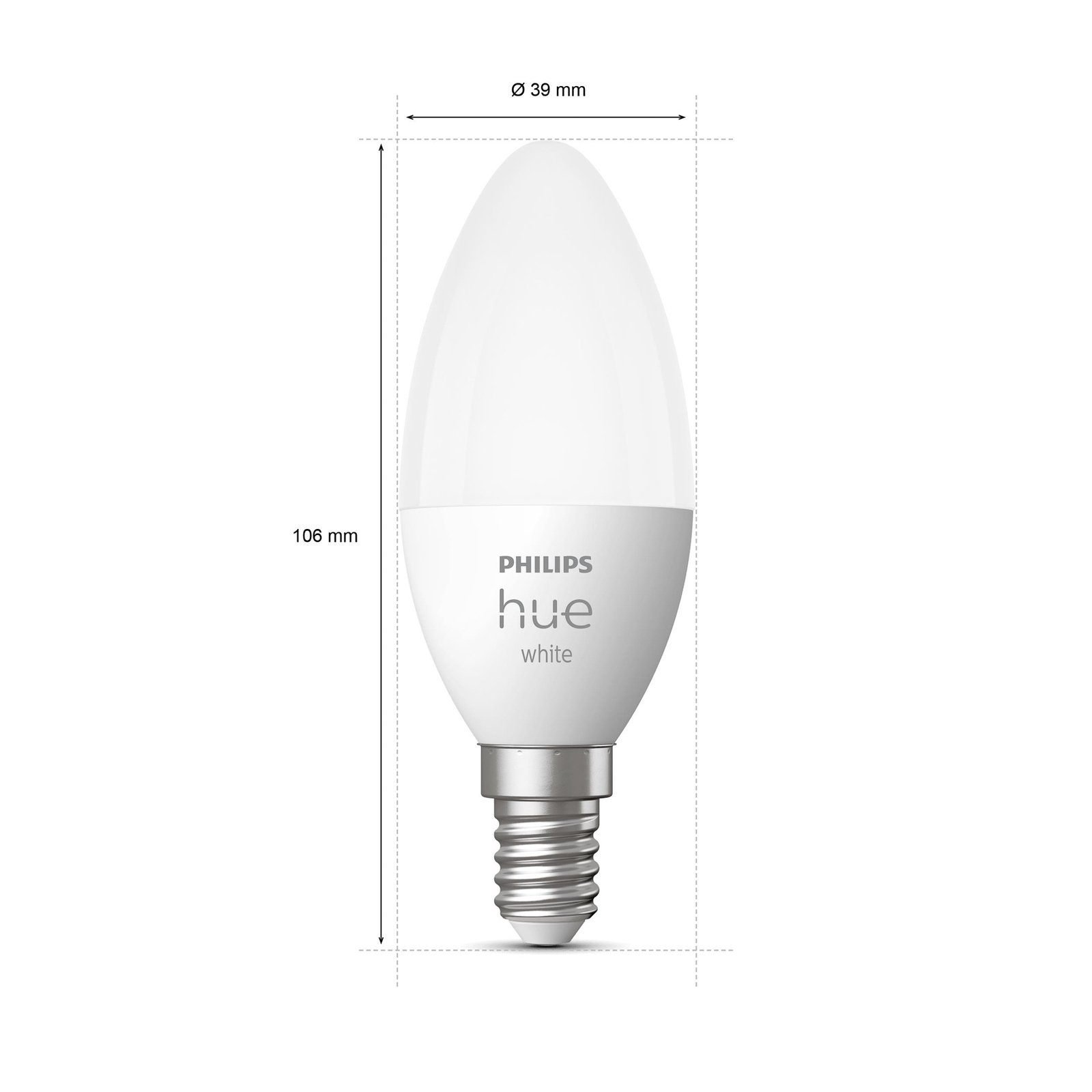 Philips Hue White 5,5W E14 LED-mignonpære 2er-sett