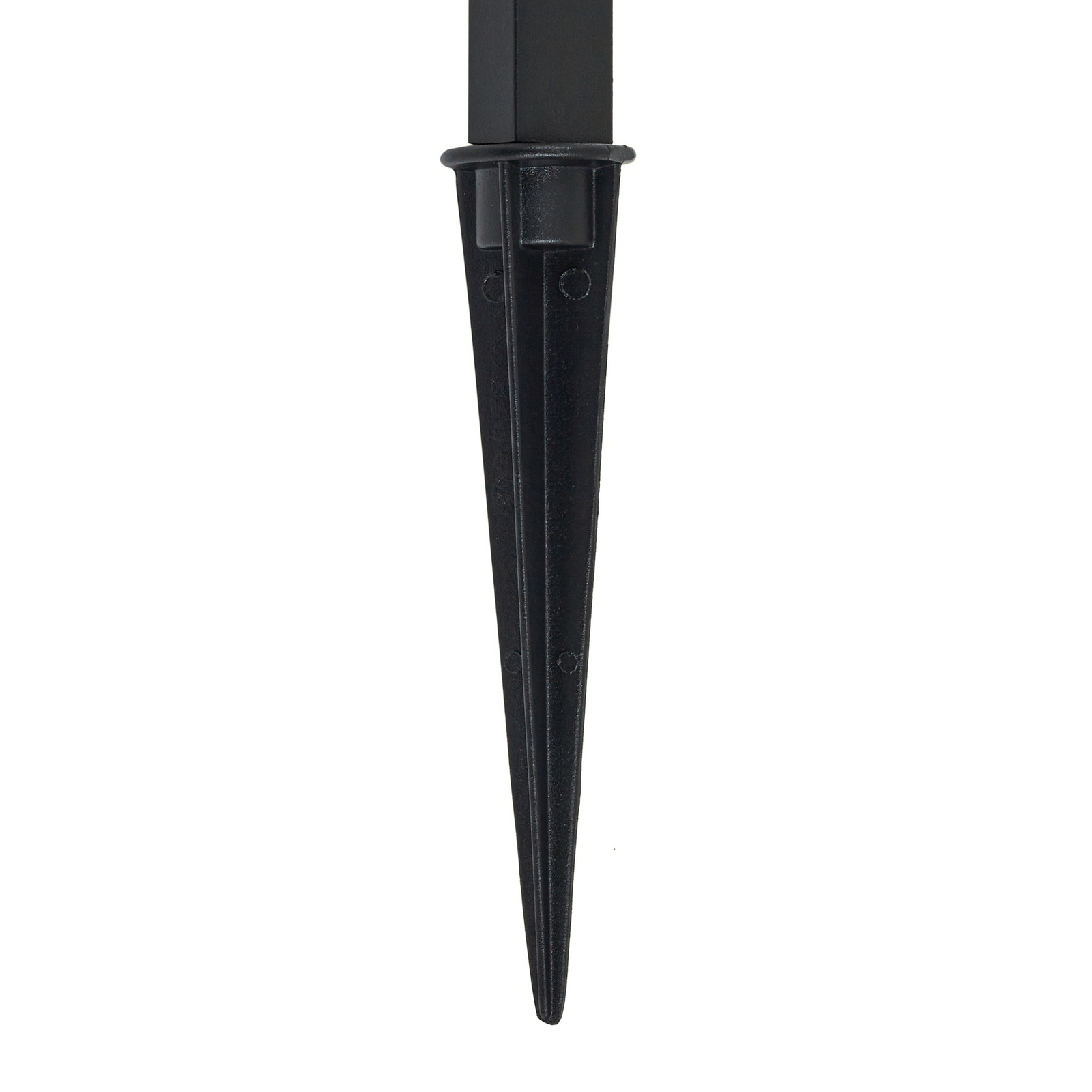 Lindby LED-Erdspießleuchte Capelo, schwarz, Metall, 77cm