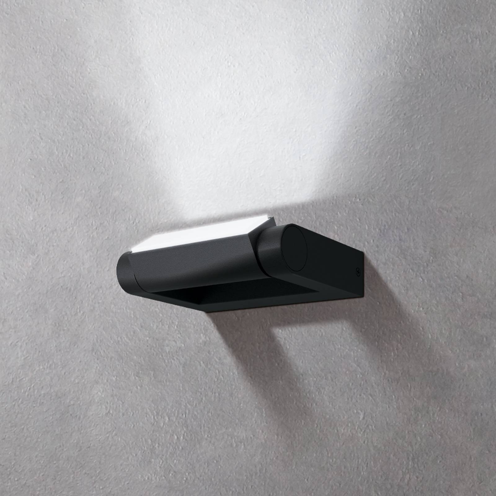 EGLO Applique d'extérieur LED Brianza, noire, largeur 20 cm, métal