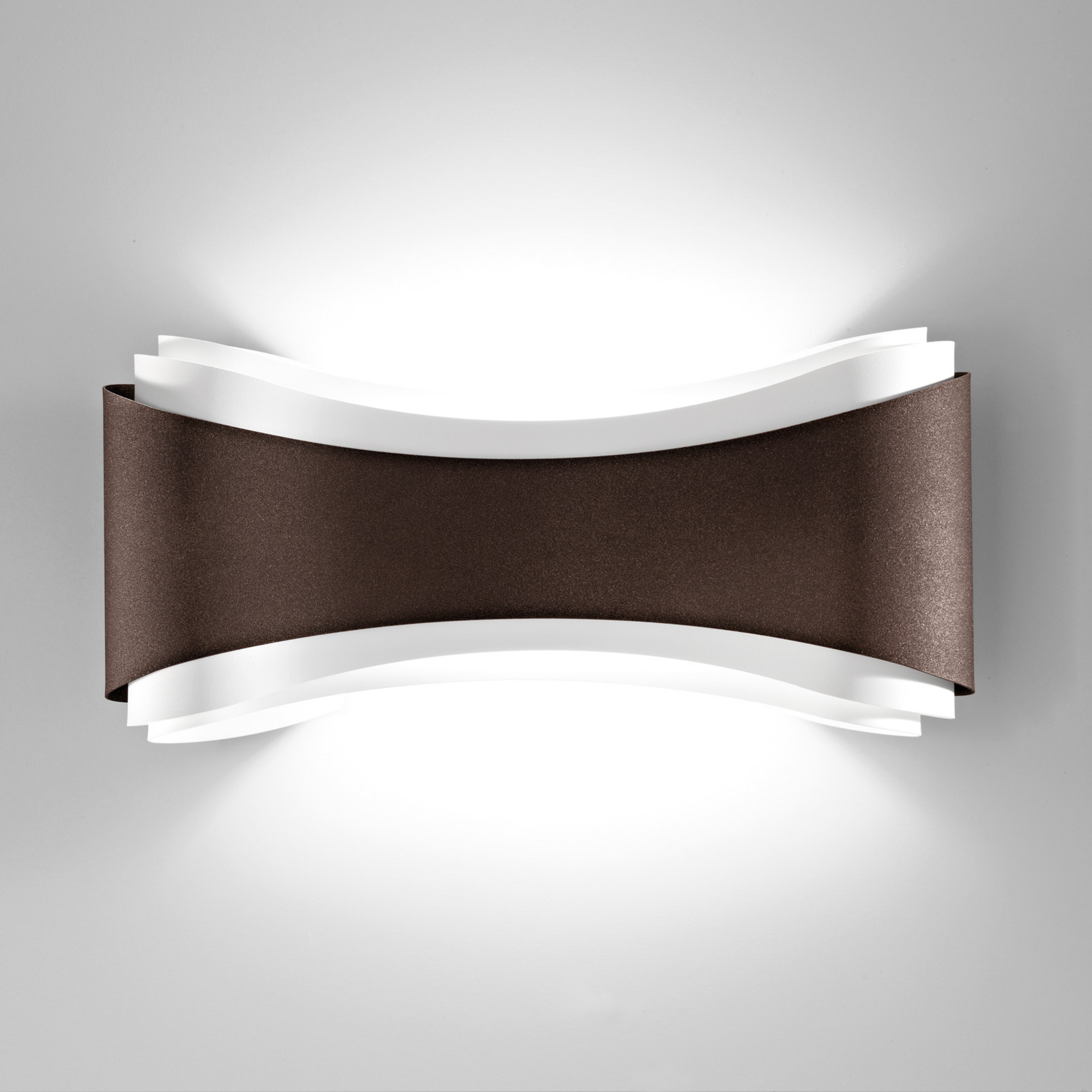 LED nástěnné světlo Ionika z oceli, bronz