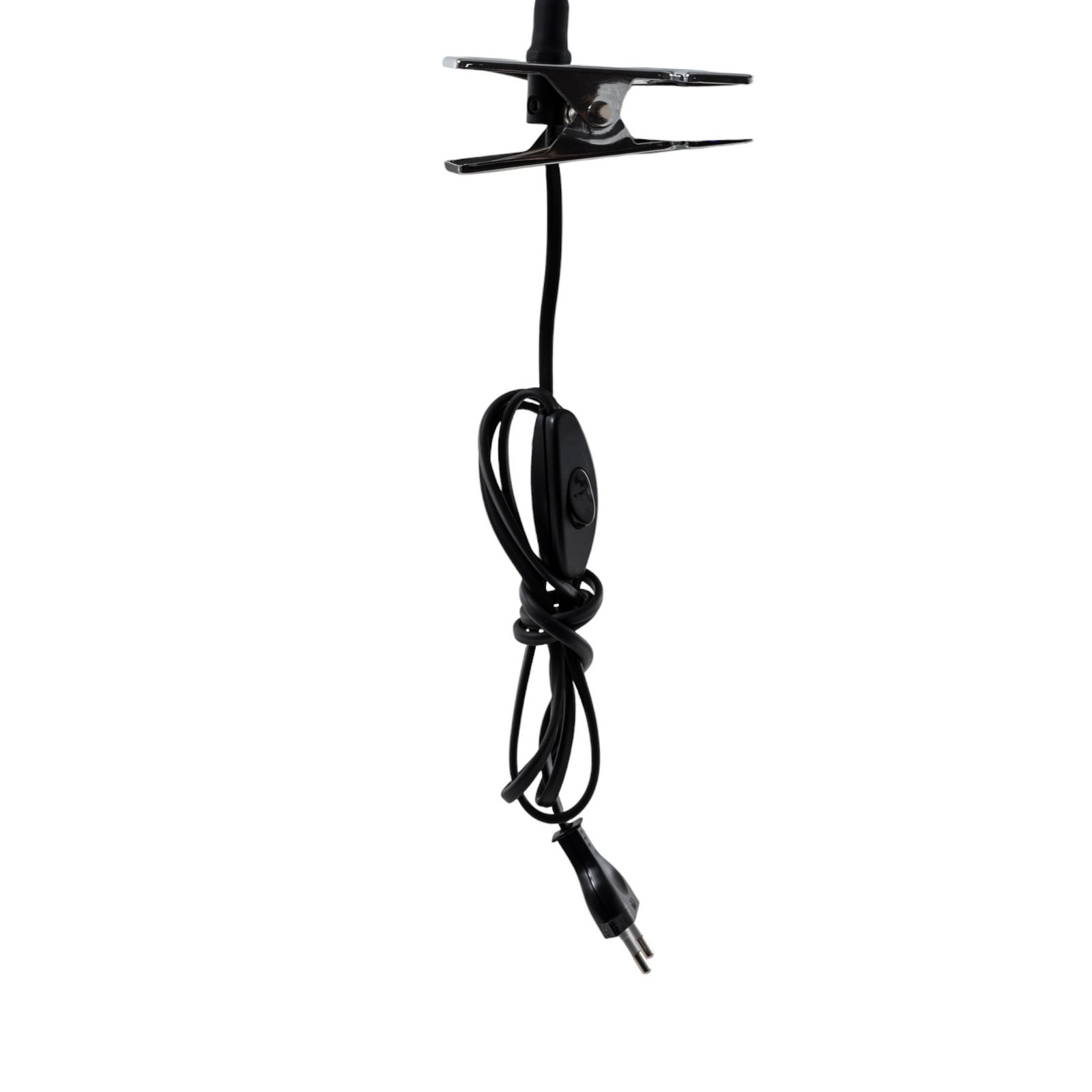 Lampada con morsetto Lagos, nera, metallo, 30 cm, lampada da lettura, G9