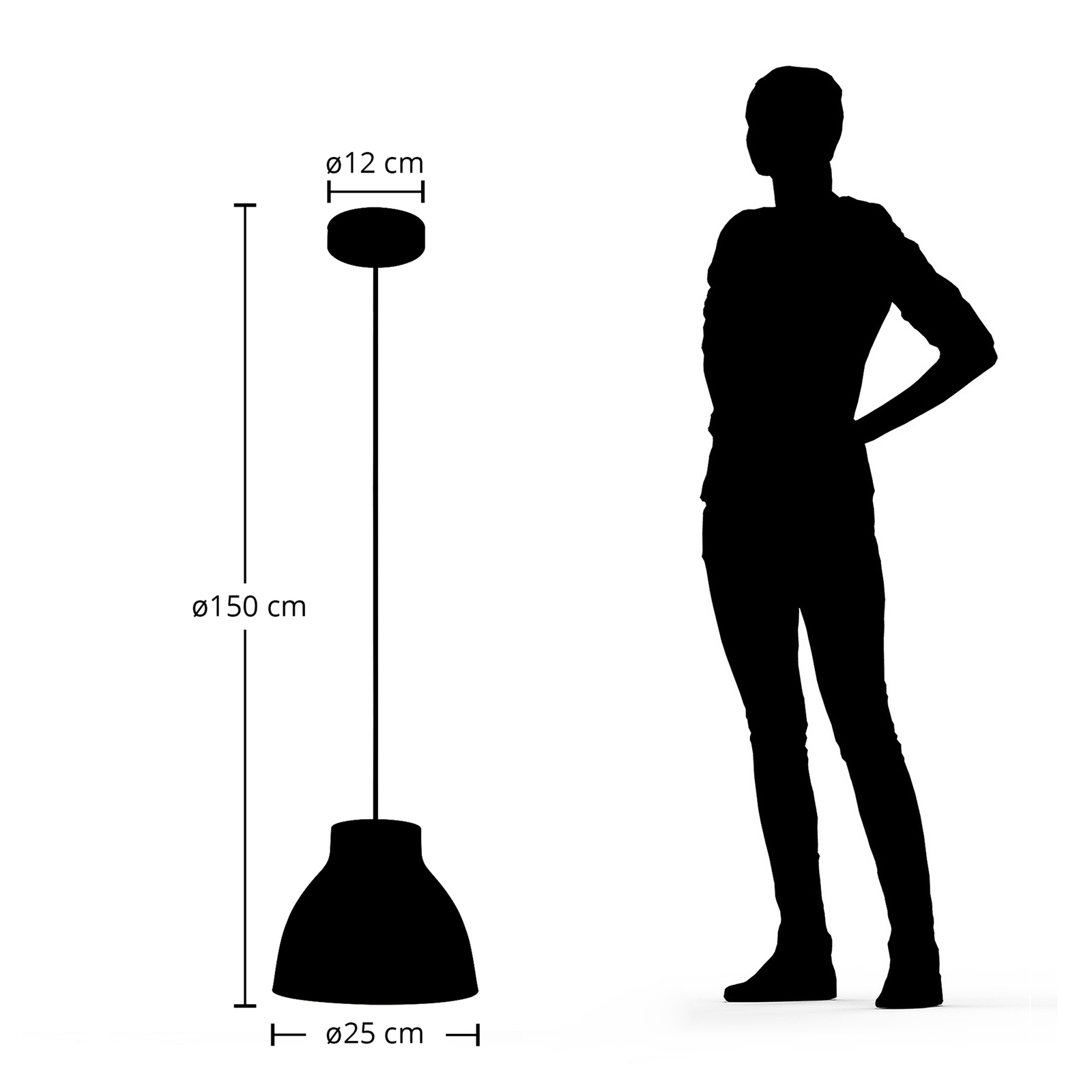 Lindby Mirella pendant lamp in black