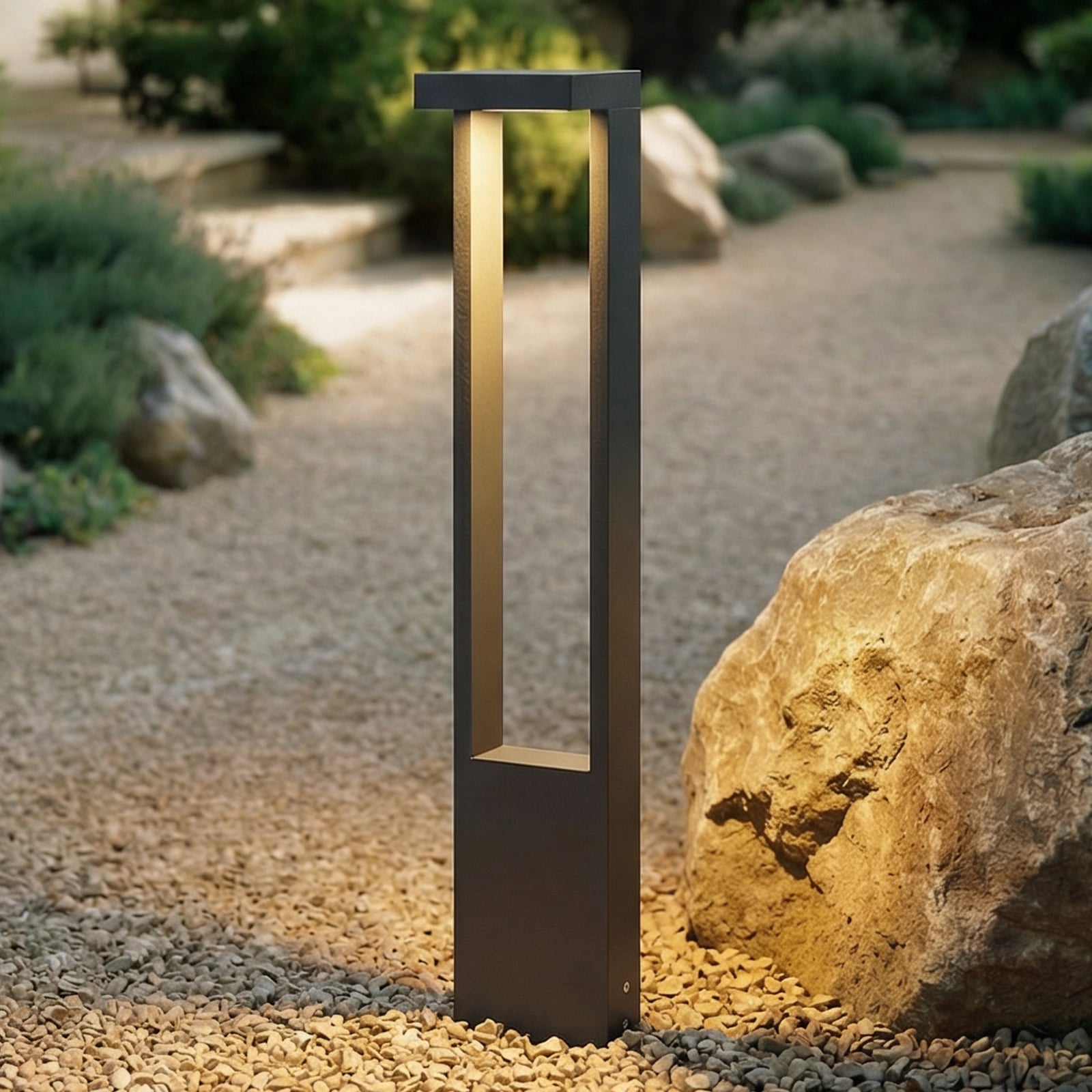 Lindby LED-Wegeleuchte Lonete, Höhe 65 cm, anthrazit, IP65