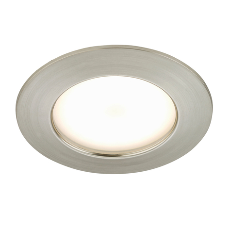 Spot encastré LED Carl pour l’ext., nickel mat