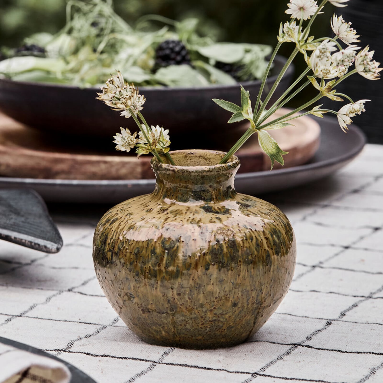 Vaso HDBodi, marrone, altezza 9 cm, ceramica - House Doctor