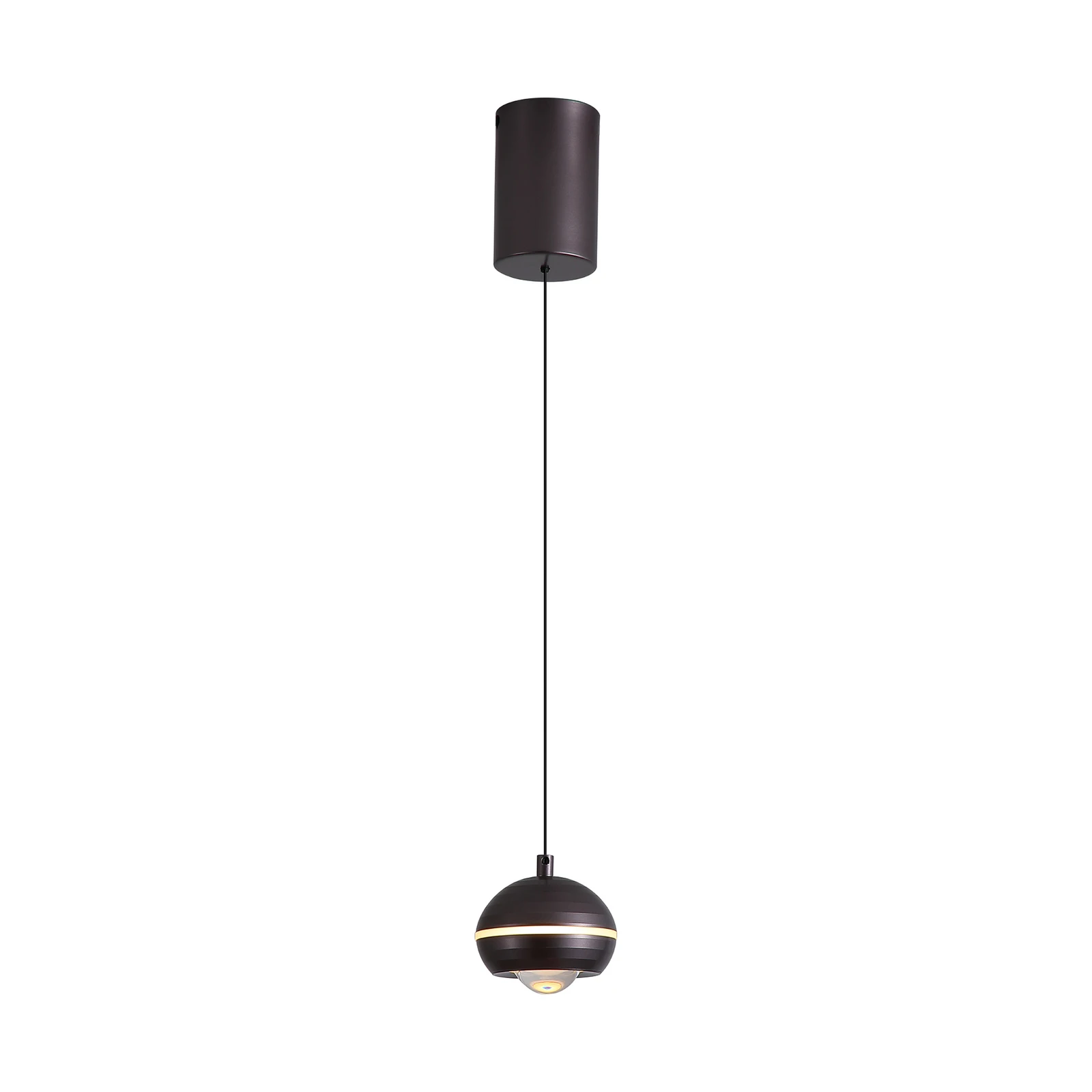 Suspension LED Meteor, à 1 lampe, nickel noir, métal, CCT