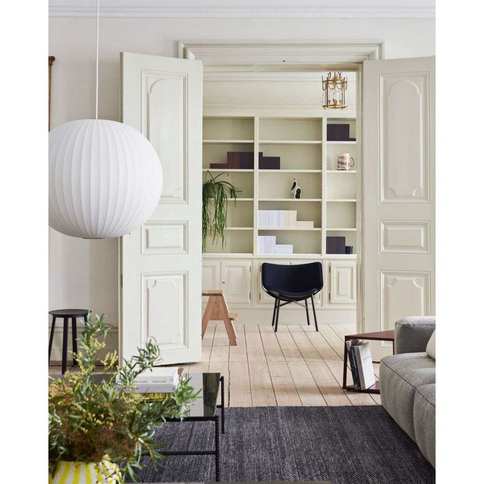 Nelson Ball Bubble Lampada a Sospensione M Off-White - Herman Miller