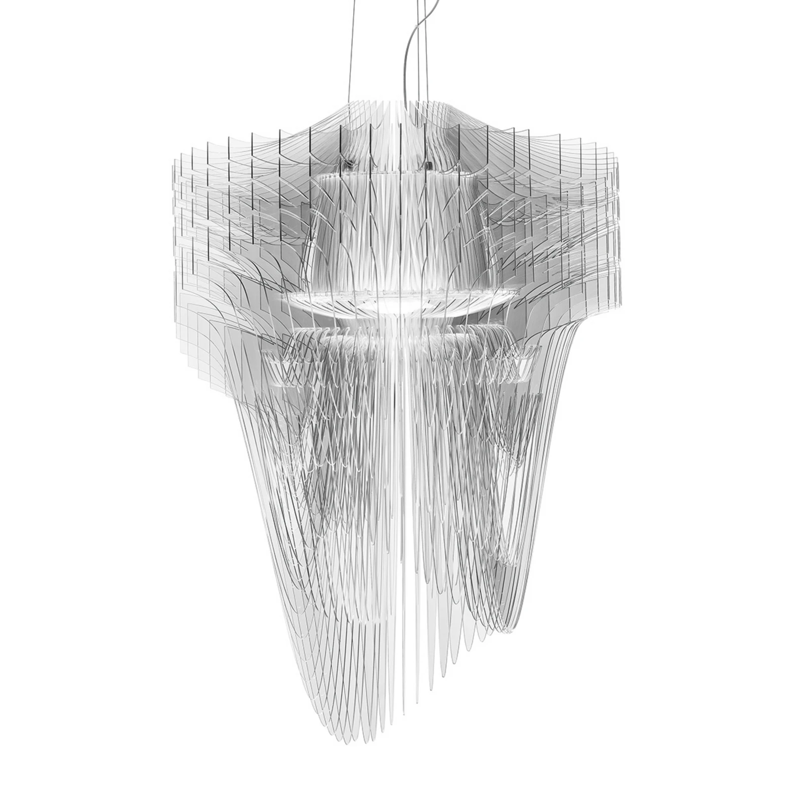 Slamp Aria S pendant light, clear, Ø 50 cm