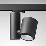Schwarzer LED-Schienenstrahler Kent Bakery