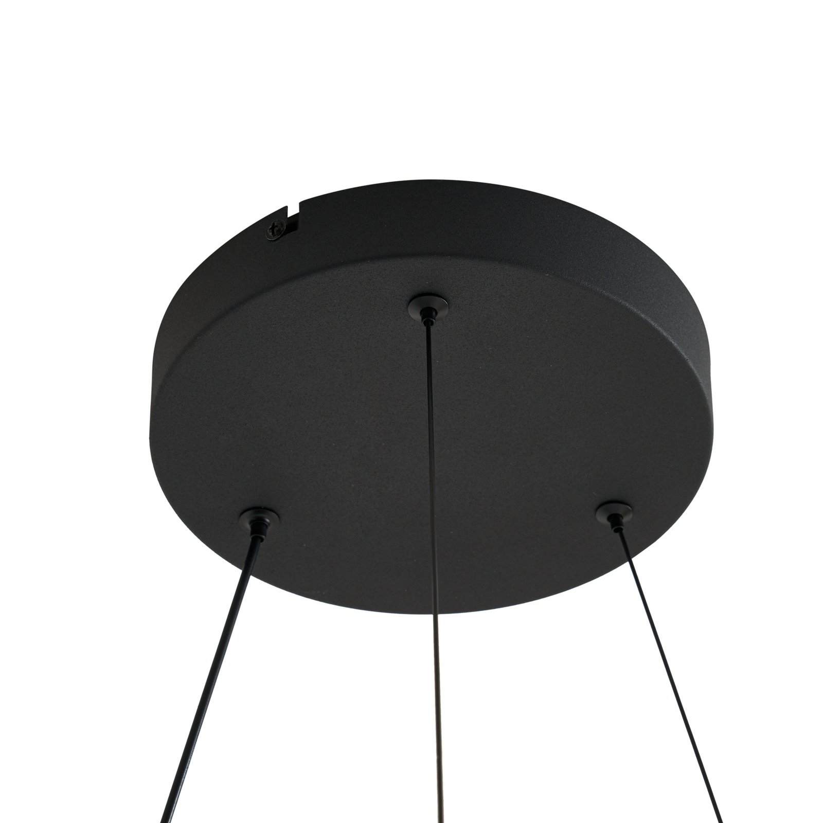 Lampada LED a sospensione Daelor, CCT, nero/alluminio, dimmerabile - Lucande