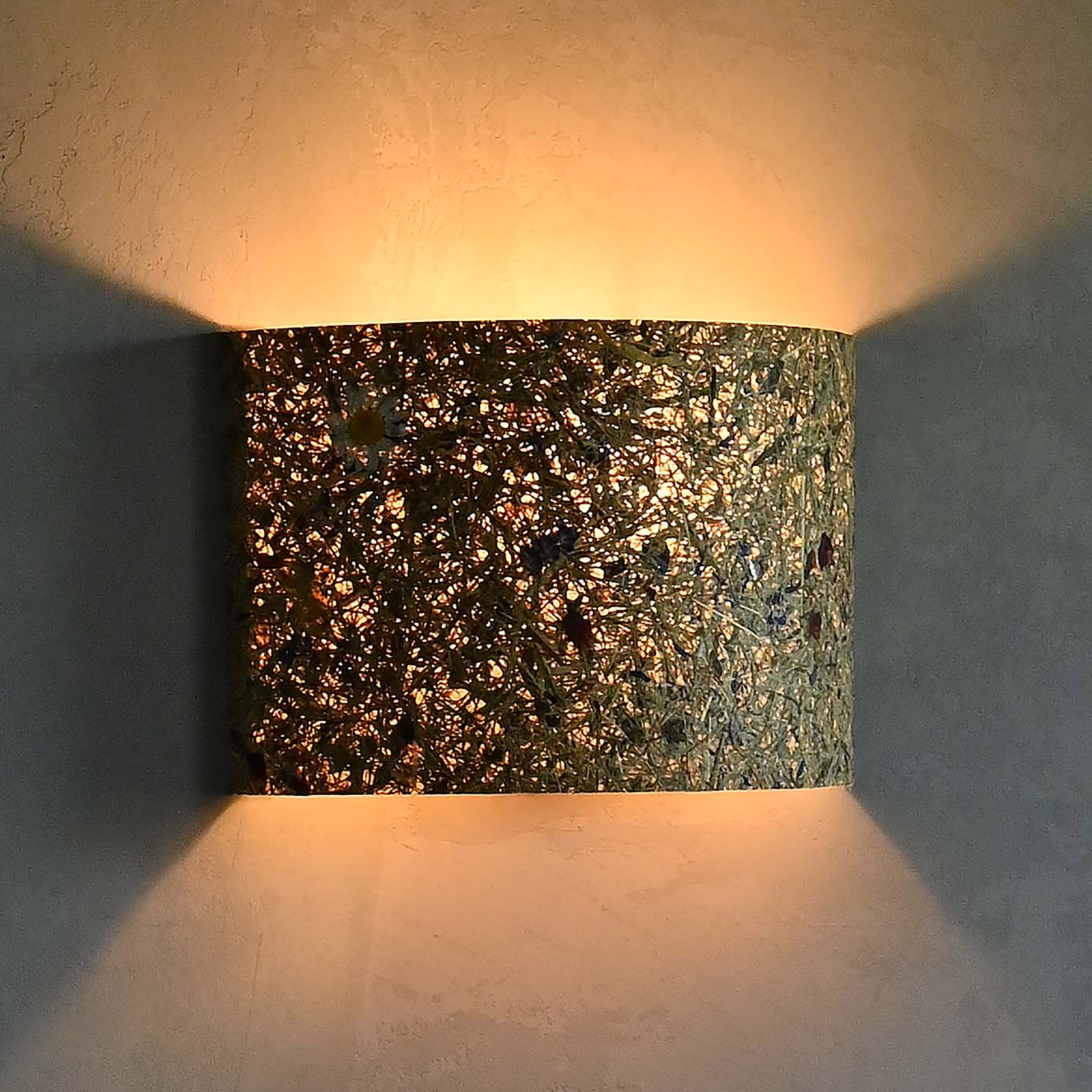 LeuchtNatur Cortex -seinälamppu, heinä