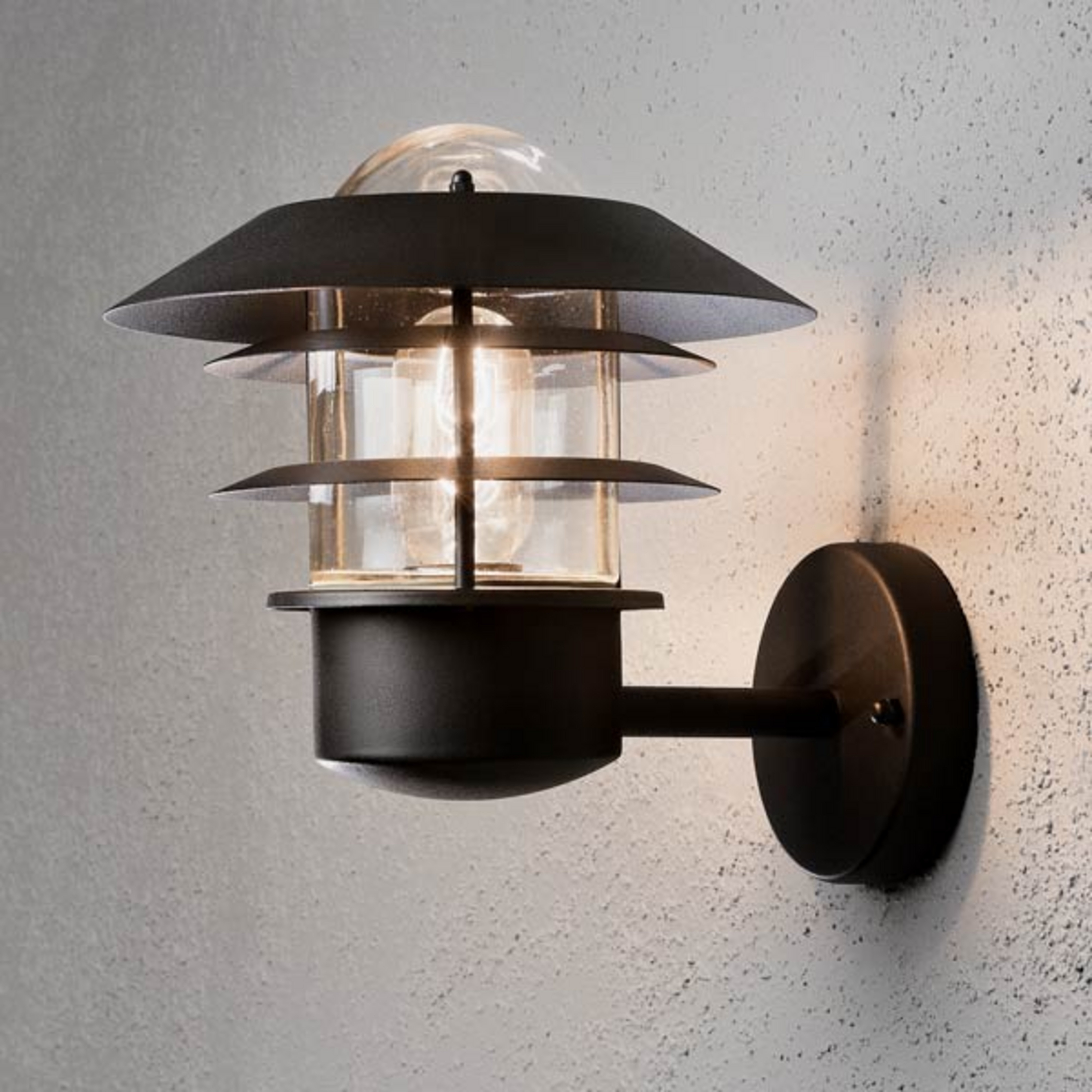 Modena εξωτερικό φωτιστικό τοίχου, ελεύθερο, μαύρο