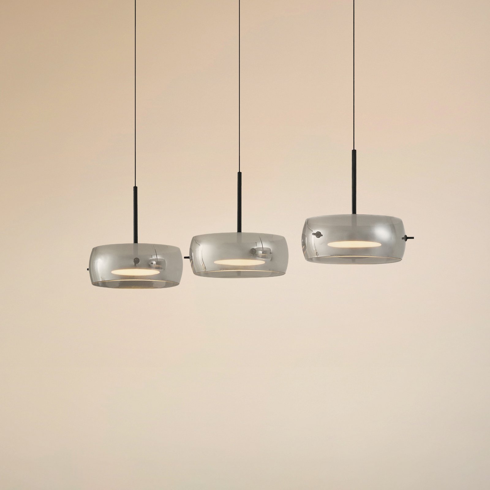 Martis LED hanglamp, zwart, 3-lamps, step-dim - Lucande Martis LED hanglamp, zwart, 3-lamps, step-dim - Lucande