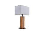 Garry Square Stolní Lampa White/Wood - Lindby