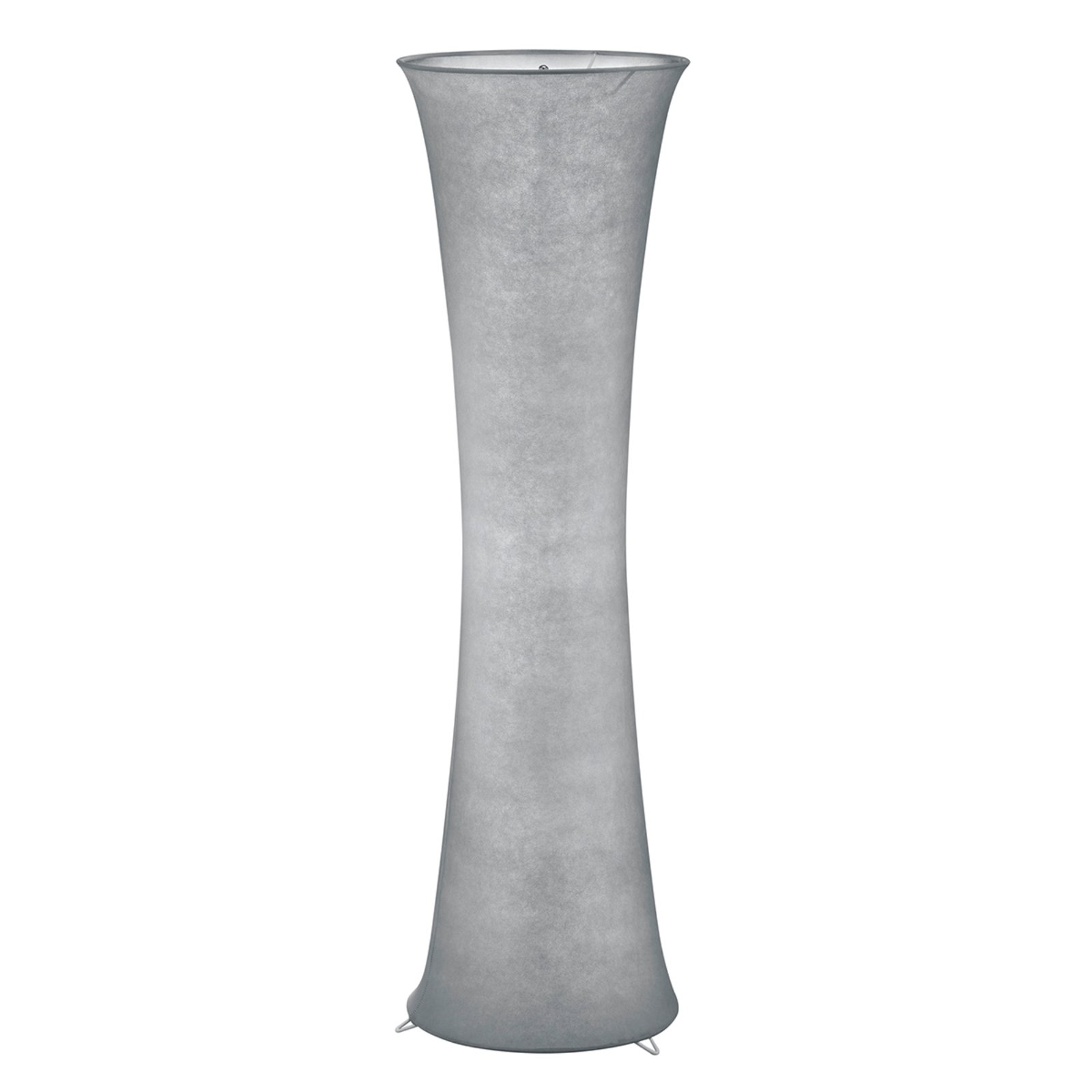 Atmosferična tekstilna talna svetilka Gravis v sivi barvi