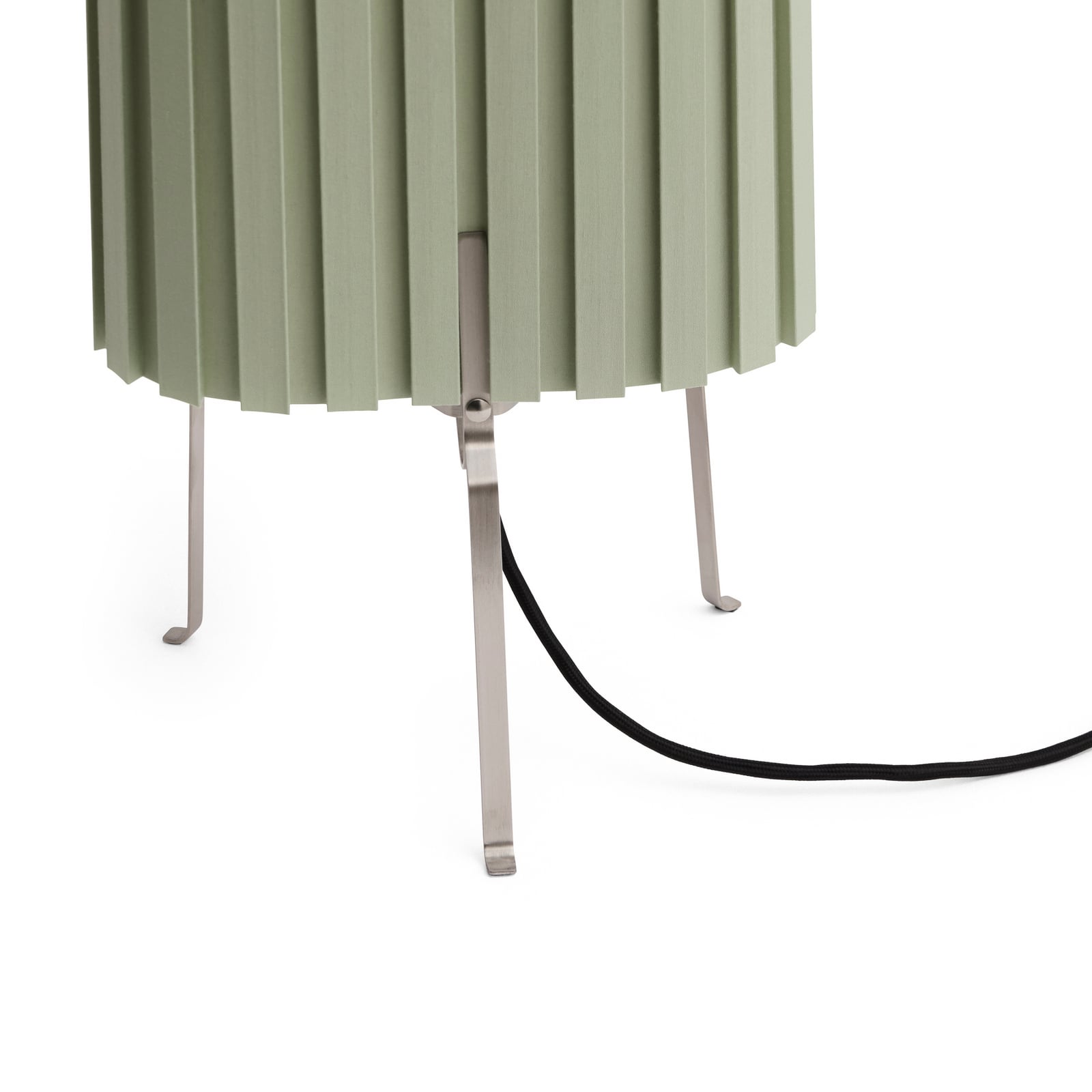 Canelé bordlampe, grønn, høyde 37 cm, E14, tekstil – HAY