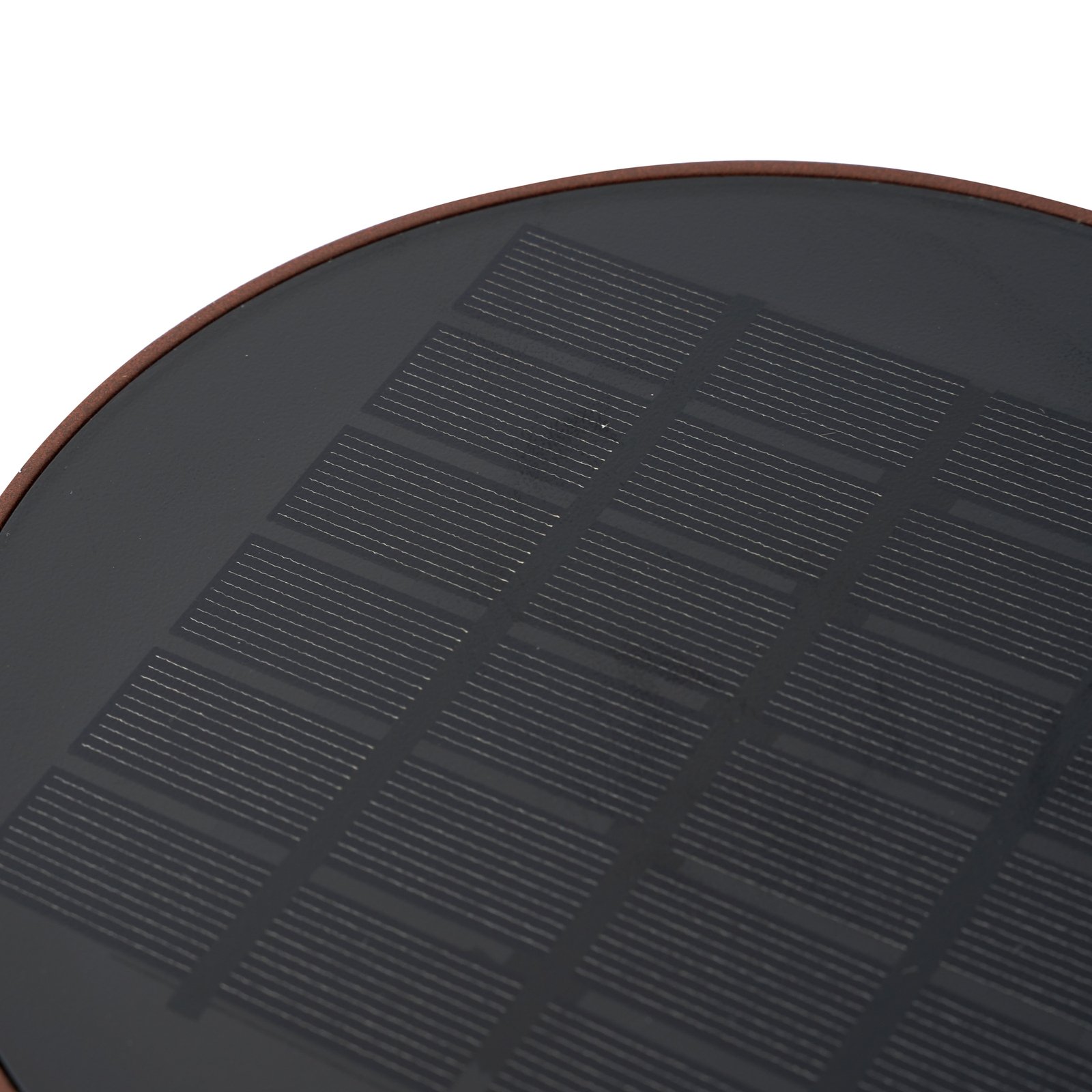 Lucande Evelis LED-aurinkokeinuvalaisin, ruosteenvärinen, alumiini, anturi