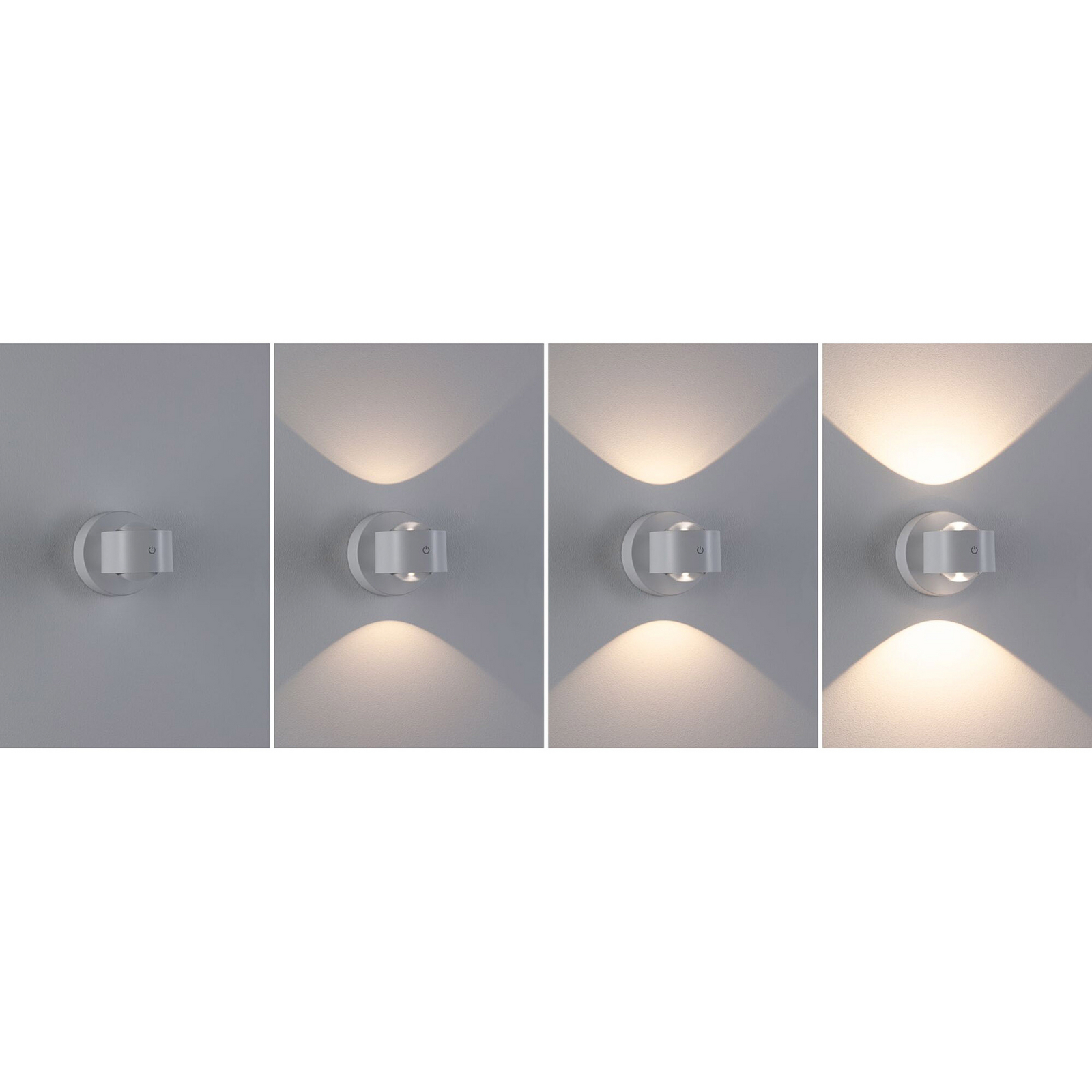 Paulmann Akku-Außenwandleuchte Zorik, weiß 10 cm IP44 Dimmer Paulmann Akku-Außenwandleuchte Zorik, weiß 10 cm IP44 Dimmer