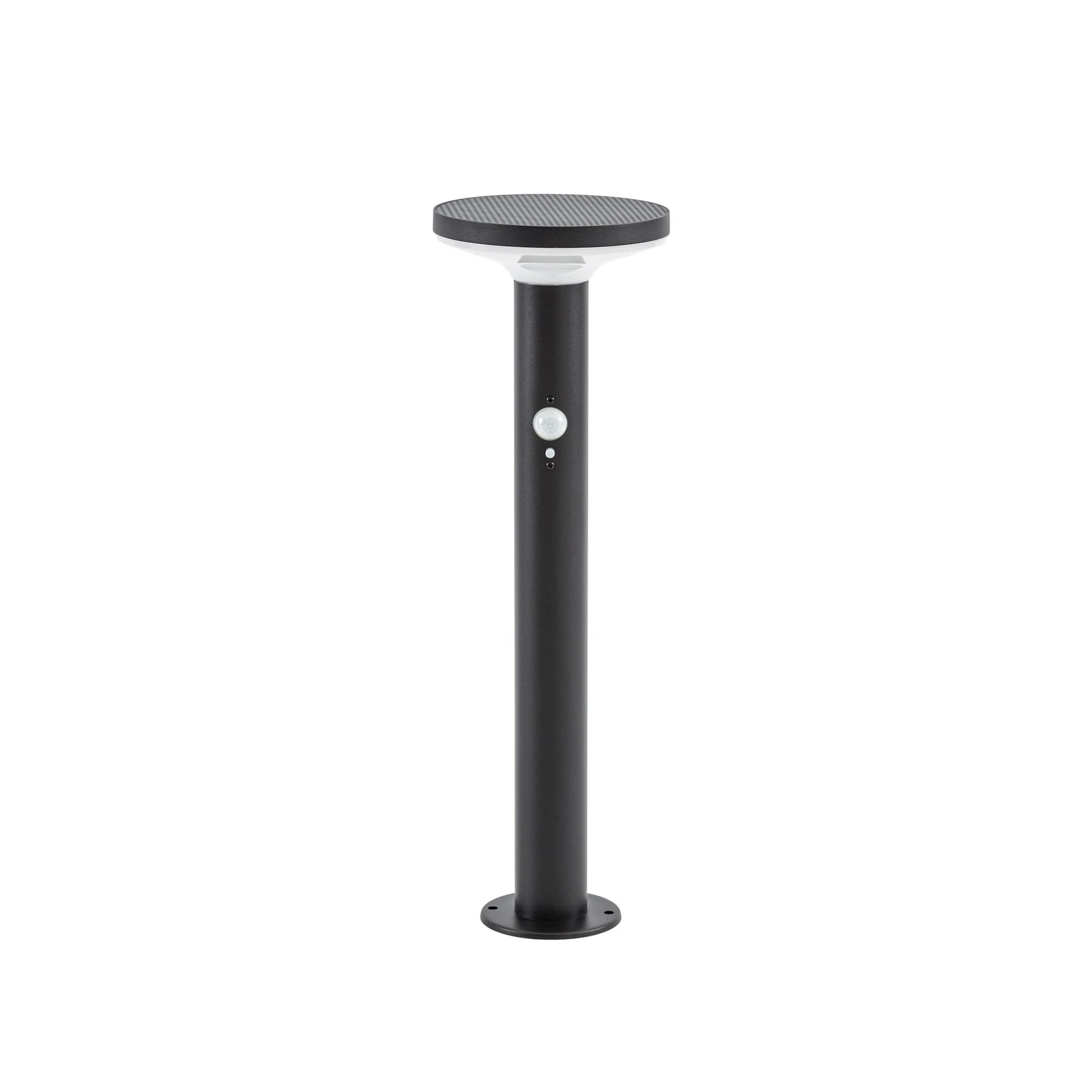 Prios LED-Solarsockelleuchte Kalen, schwarz, 50 cm, Sensor