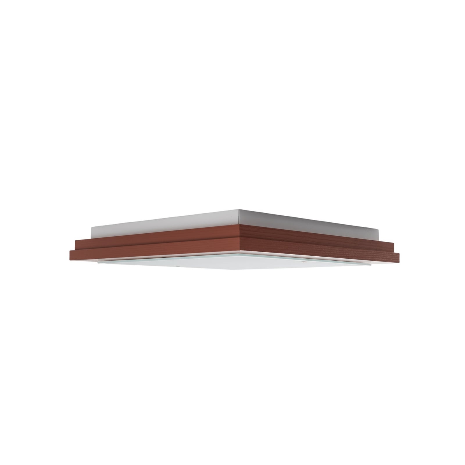 Plafondlamp Tally, breedte 42 cm, terracotta, hout, E27
