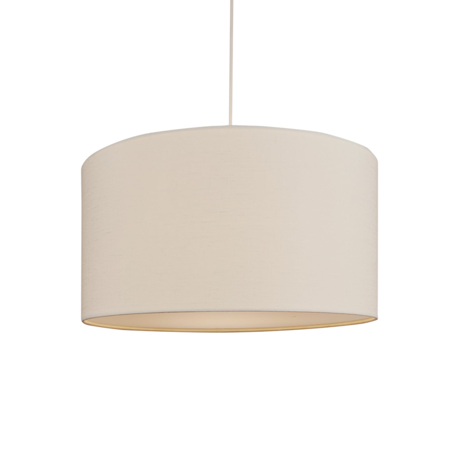 Lampada a sospensione Soft, Ø 60 cm, bianco/sabbia, lino, a 3 luci - Belid