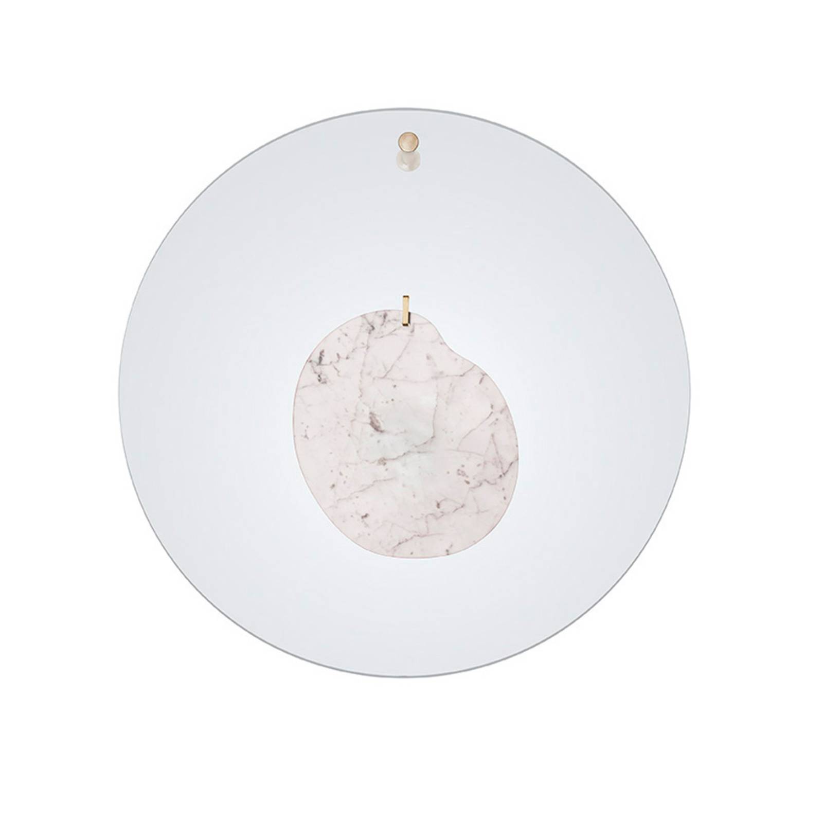 FOSCARINI Foscarini Gioia grande wall light Ø68cm blue, for Living / Dining Room, PMMA, marble, aluminium, brass, 10 W, energy efficiency: A+