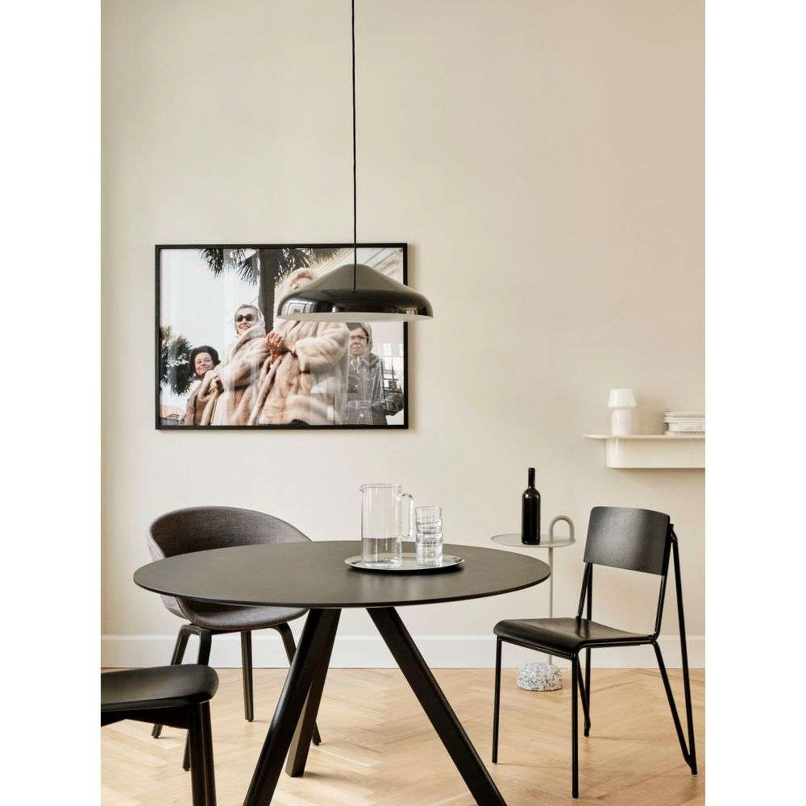 Pao Steel Candeeiro Suspenso 470 Soft Black - HAY