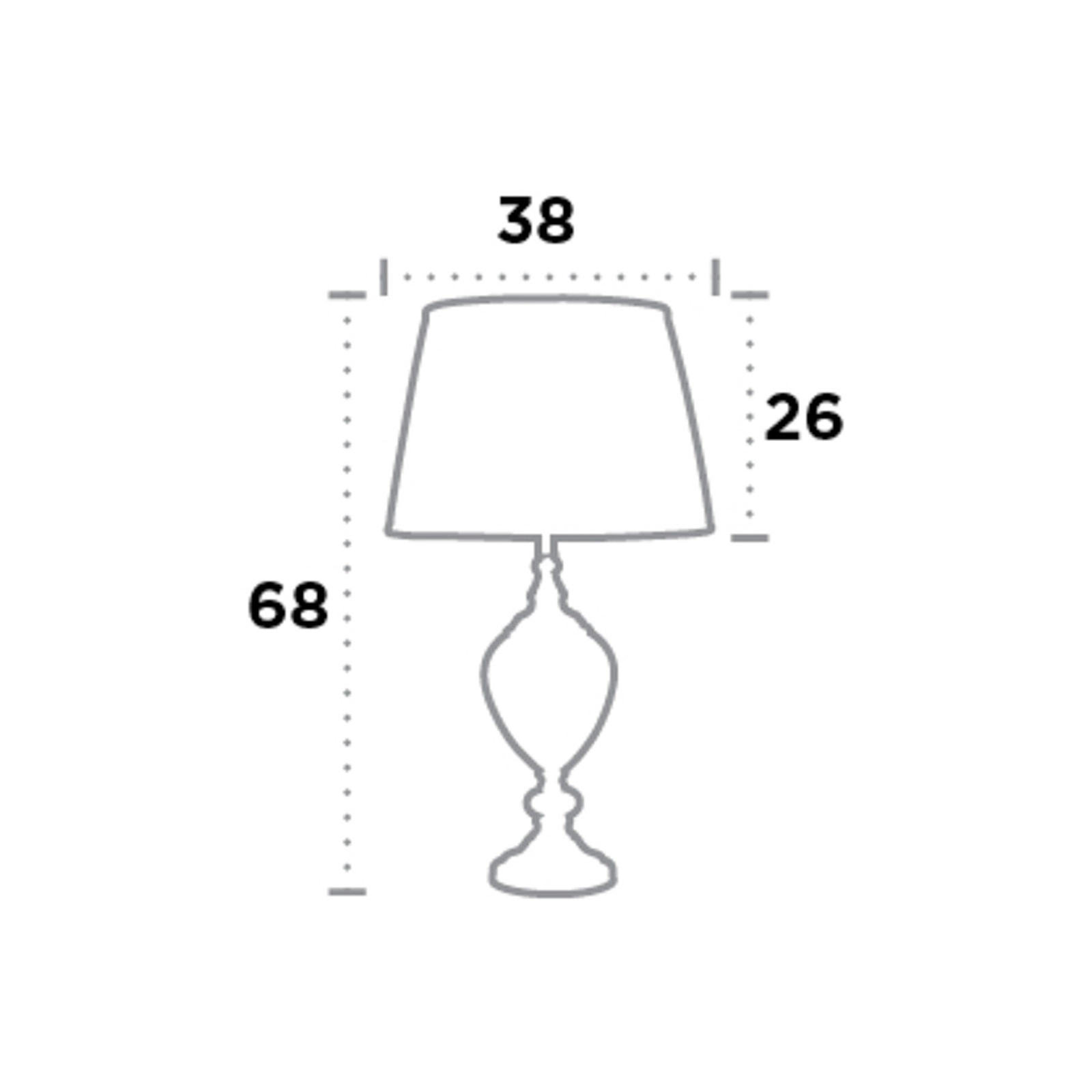 Lampa stołowa Greyson z kloszem tekstylnym brązowa
