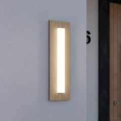 Venkovní nástěnné svítidlo Bitetto LED, plast, vzhled dřeva