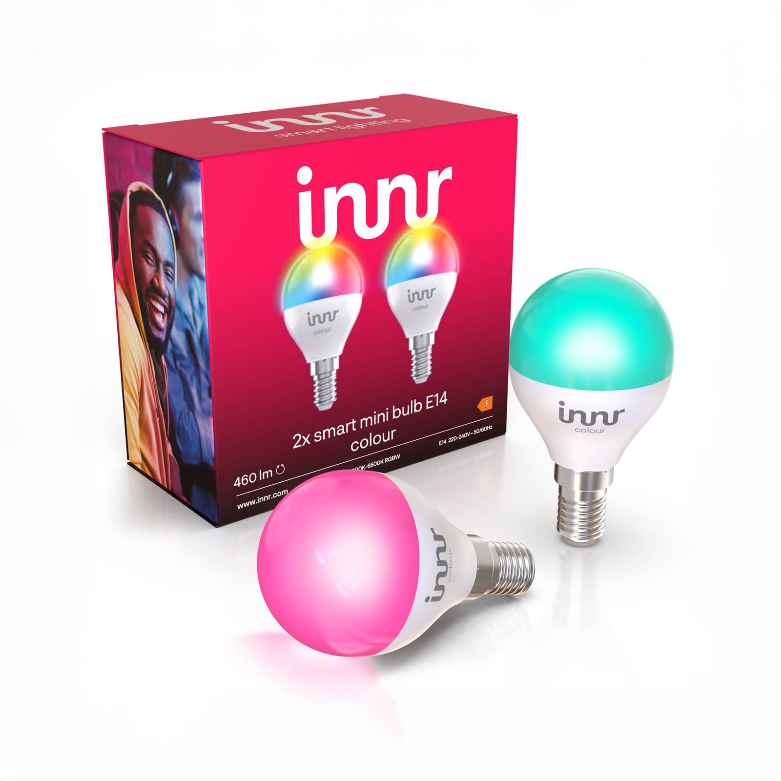 Image of Innr Lighting Lampadina LED Innr Mini lampadina intelligente E14 4,8W RGBW 460lm 2x