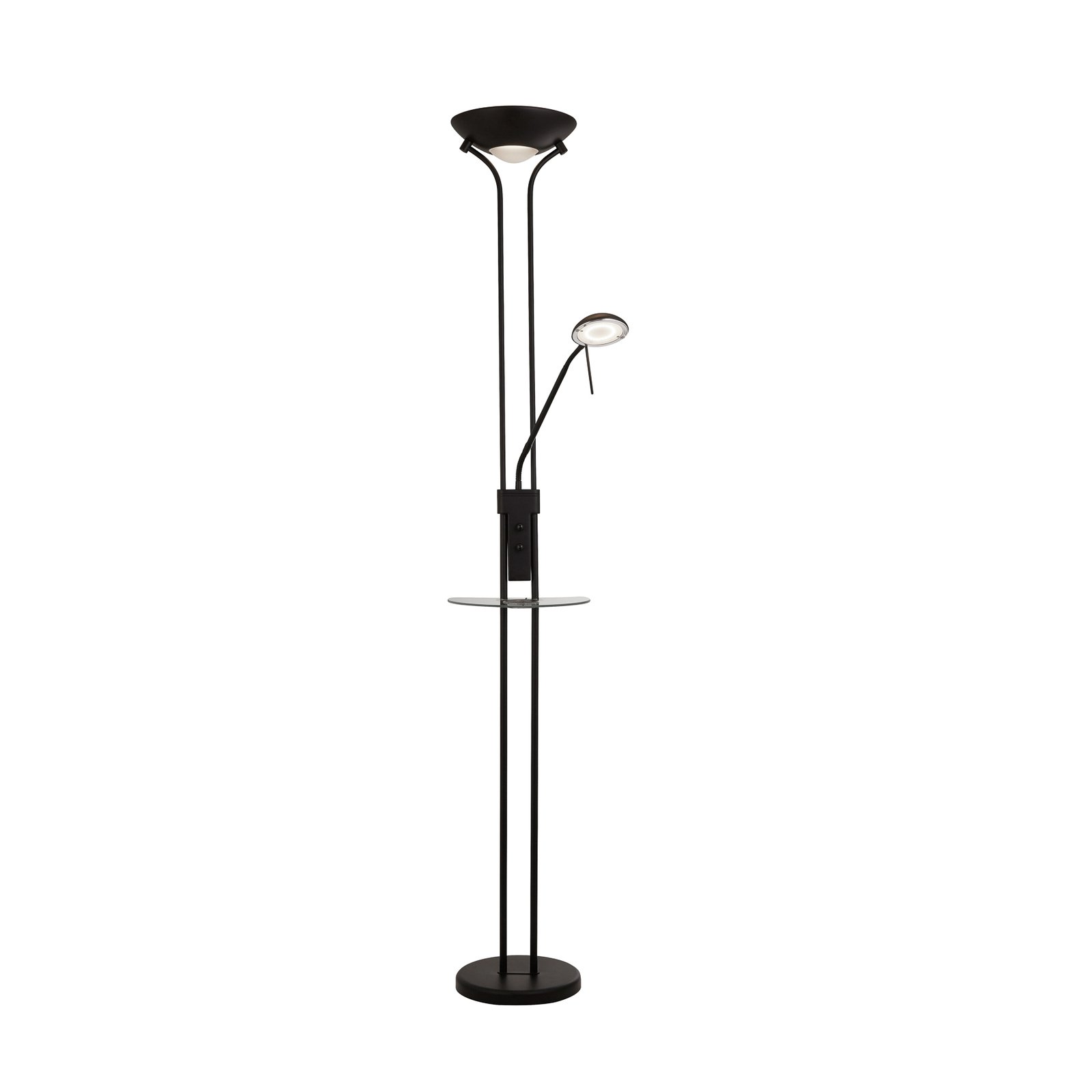 LED floor lamp Mother & Child, black, loading area, dimmable