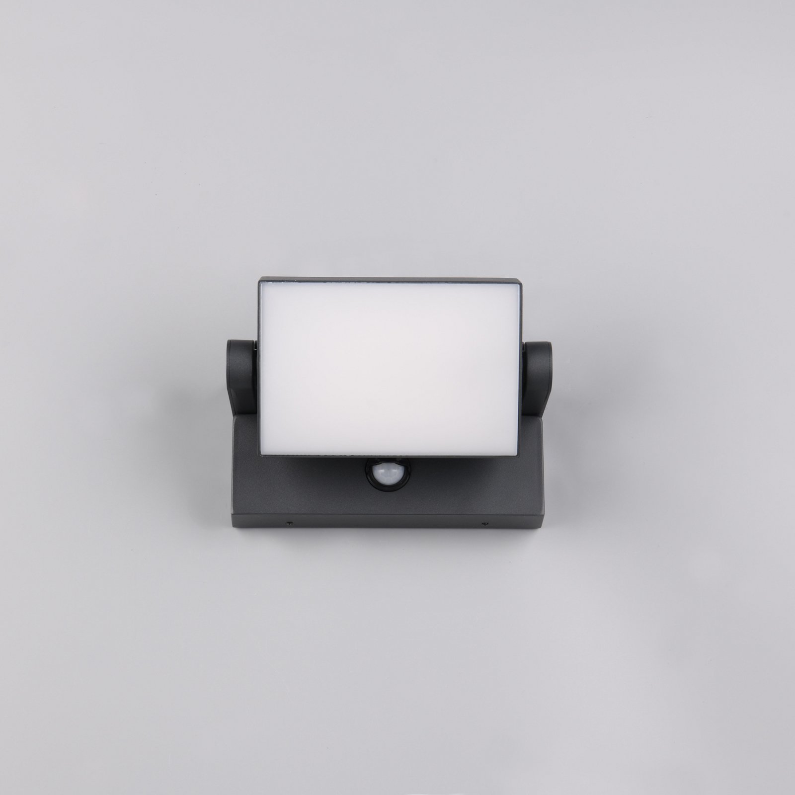 Λάμπα εξωτερικού τοίχου με αισθητήρα LED KANSAS ανθρακί πλάτος 20 cm IP54 Λάμπα εξωτερικού τοίχου με αισθητήρα LED KANSAS ανθρακί πλάτος 20 cm IP54