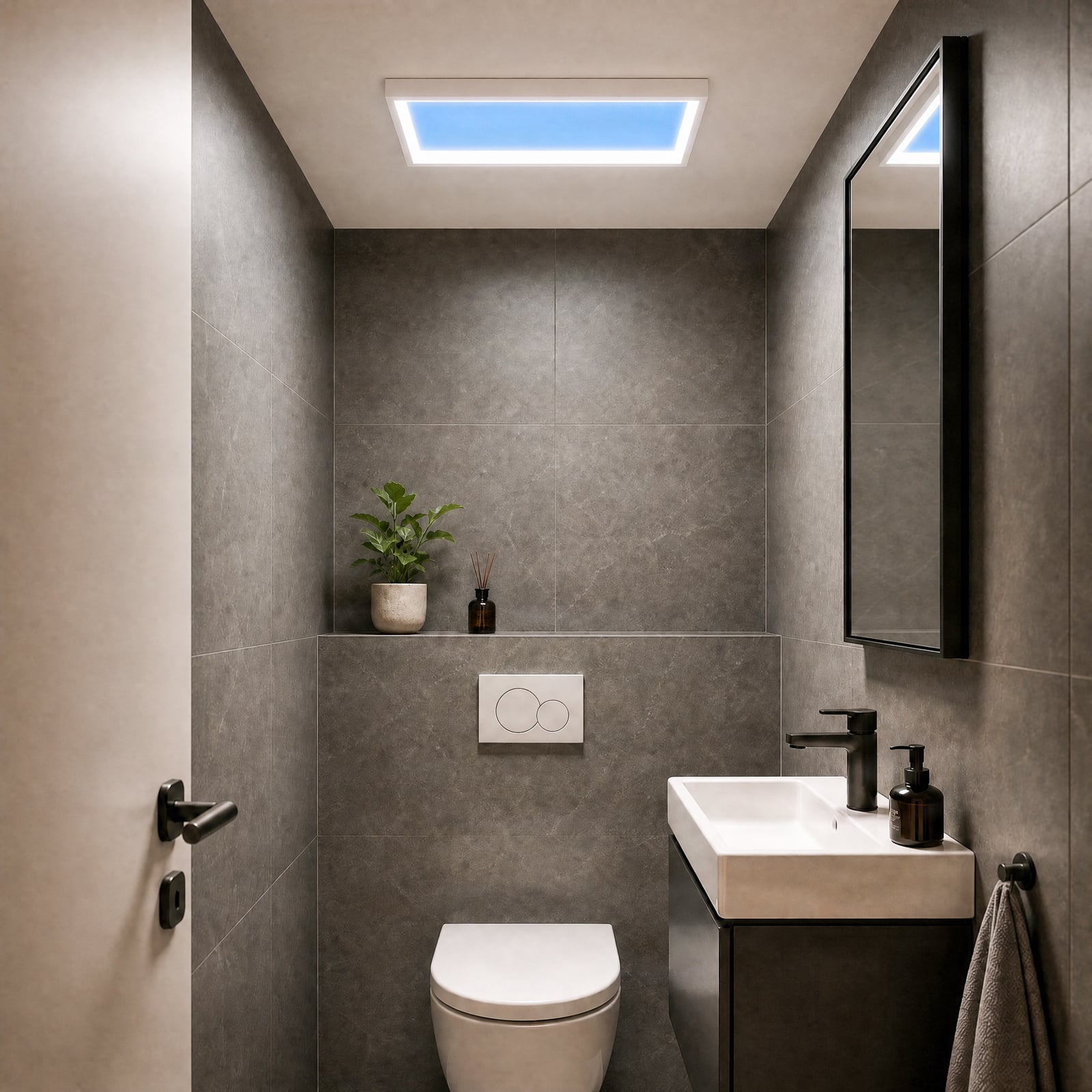 Lucande Sky plafondlamp met daglicht, 60 x 30 cm, dimbaar Lucande Sky plafondlamp met daglicht, 60 x 30 cm, dimbaar