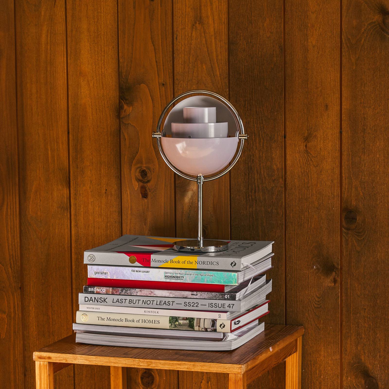 Gubi Akku-Tischleuchte-Multi-Lite, chromfarben/lila, 30 cm günstig online kaufen