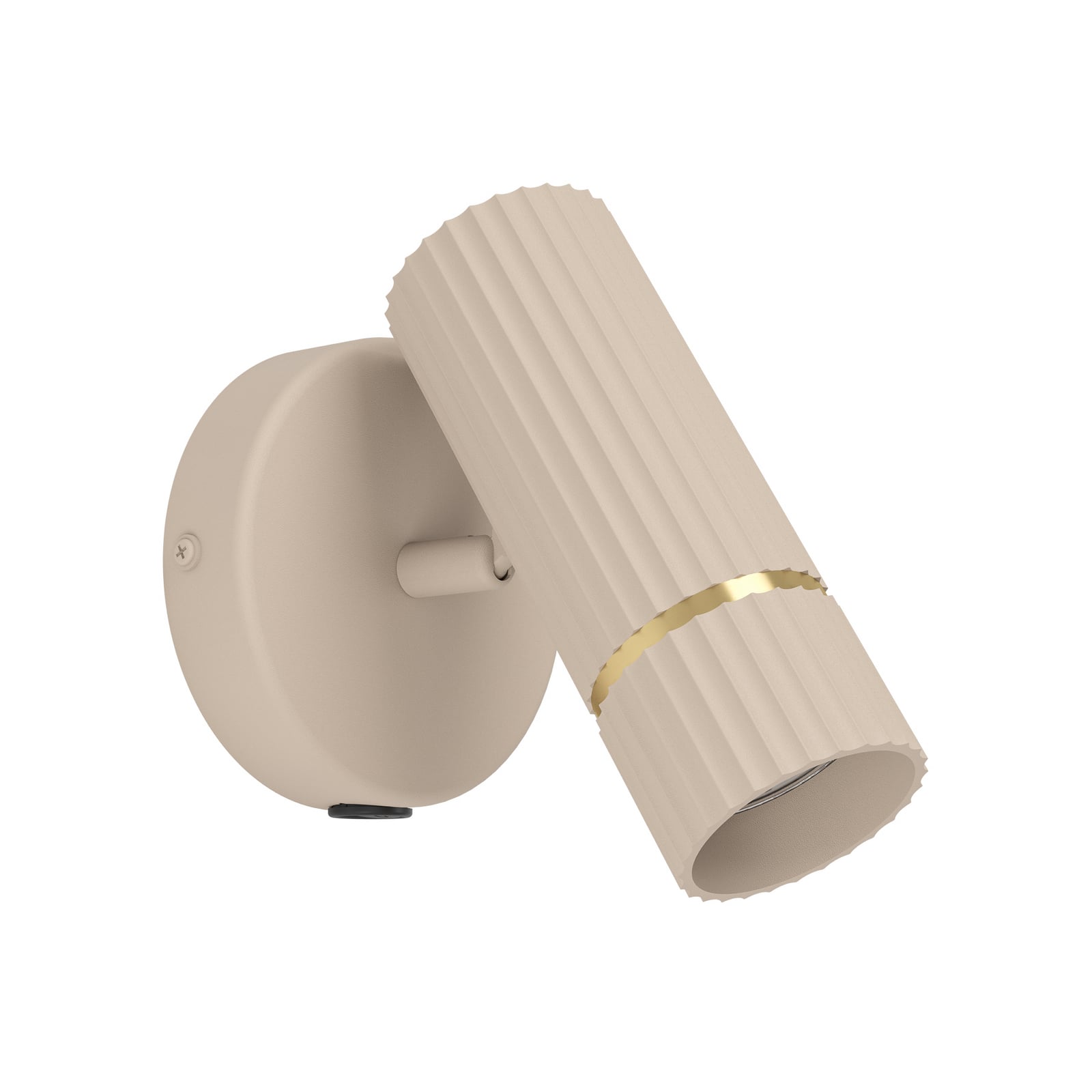 Wandstrahler Caminia, beige, Länge 16 cm, Metall, GU10