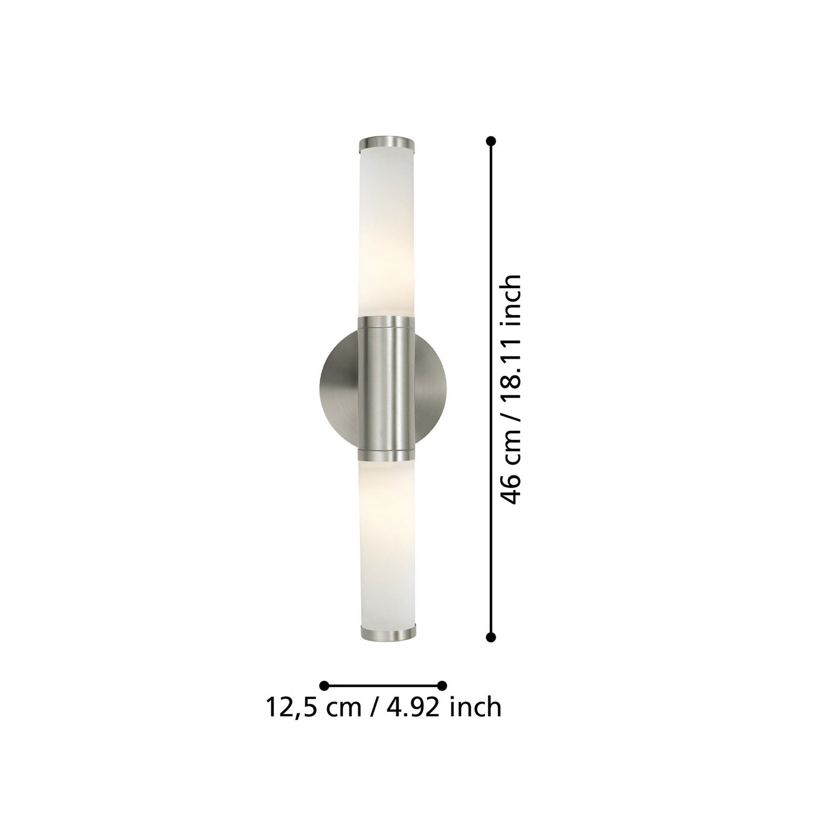 Miellyttävä Palmo-seinävalaisin, 2-osainen nikkeli