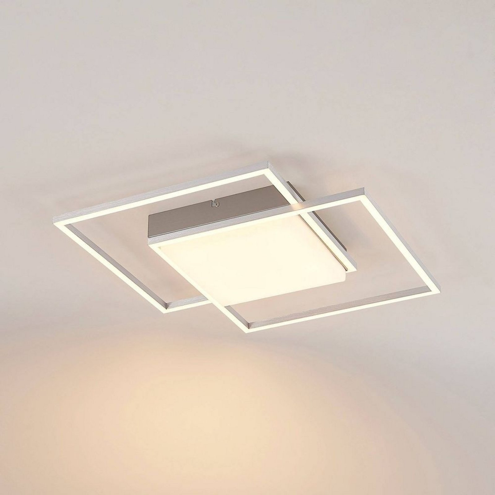 Zayd LED Lámpara de Techo Nickel - Lindby