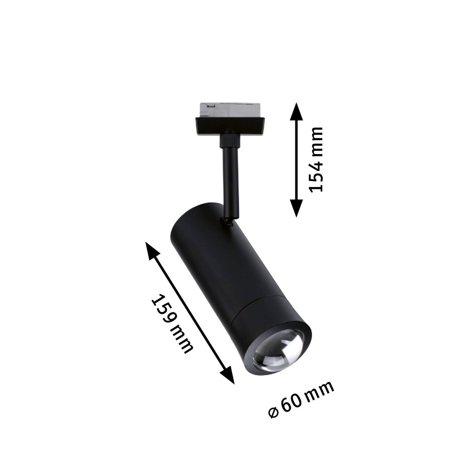 Paulmann URail Smart LED-skenespot Tarie, svart CCT RGB