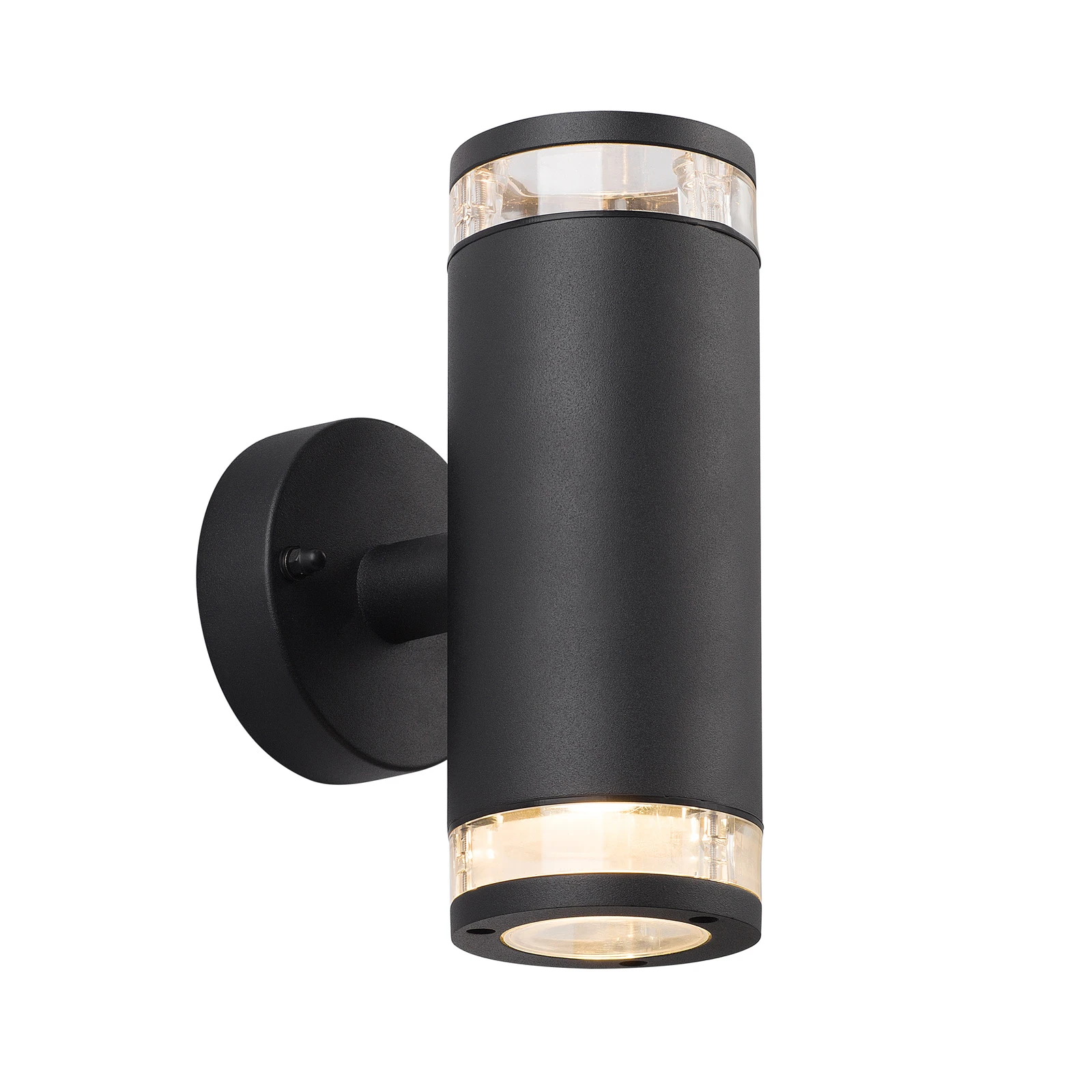 Utomhusvägglampa Birk, 2 lampor, svart