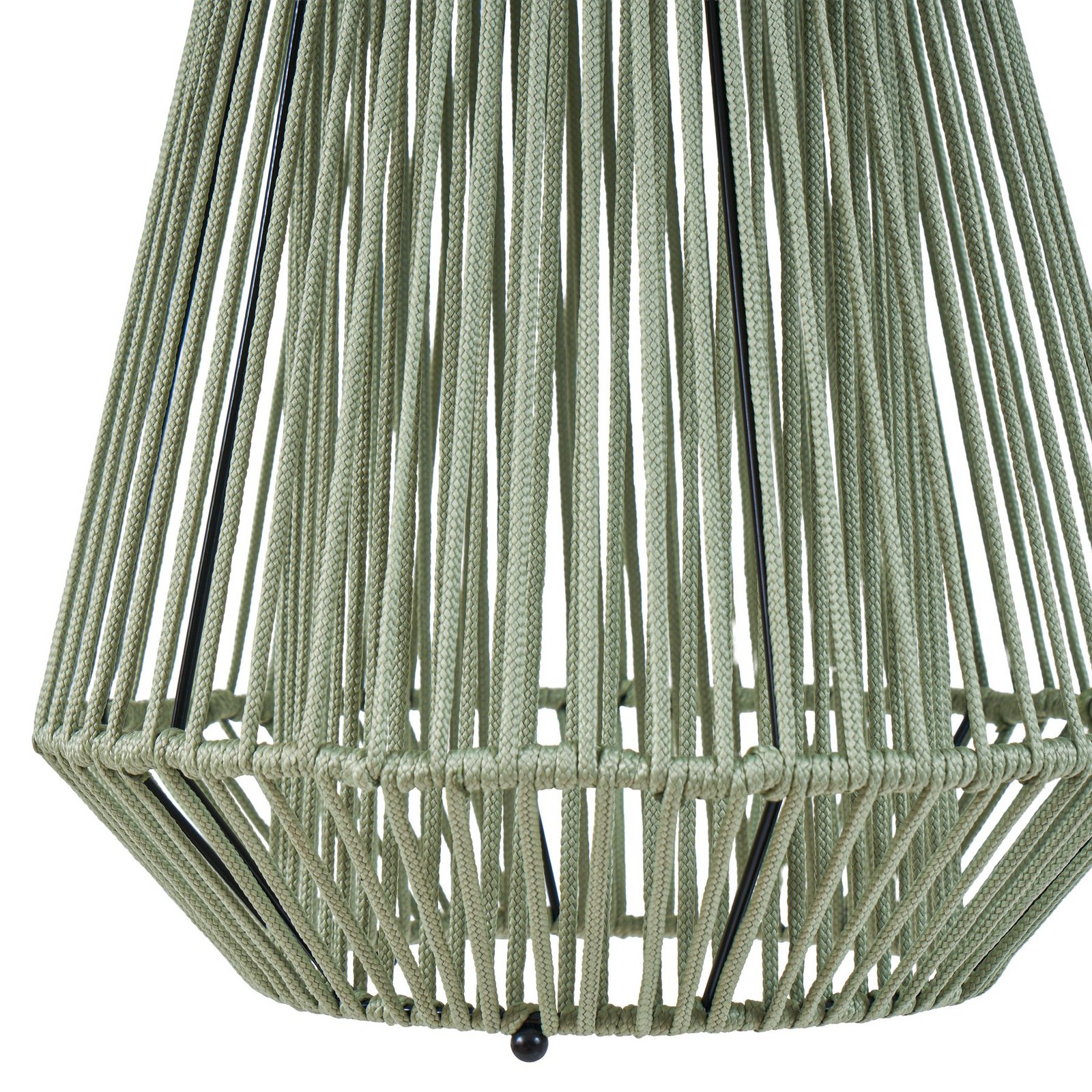 Austas LED-solcellelampe, Ø 32 cm, grøn, IP54, USB - Lindby