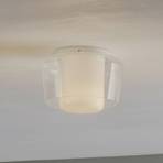 Helestra Canio glas-plafondlamp, buiten helder