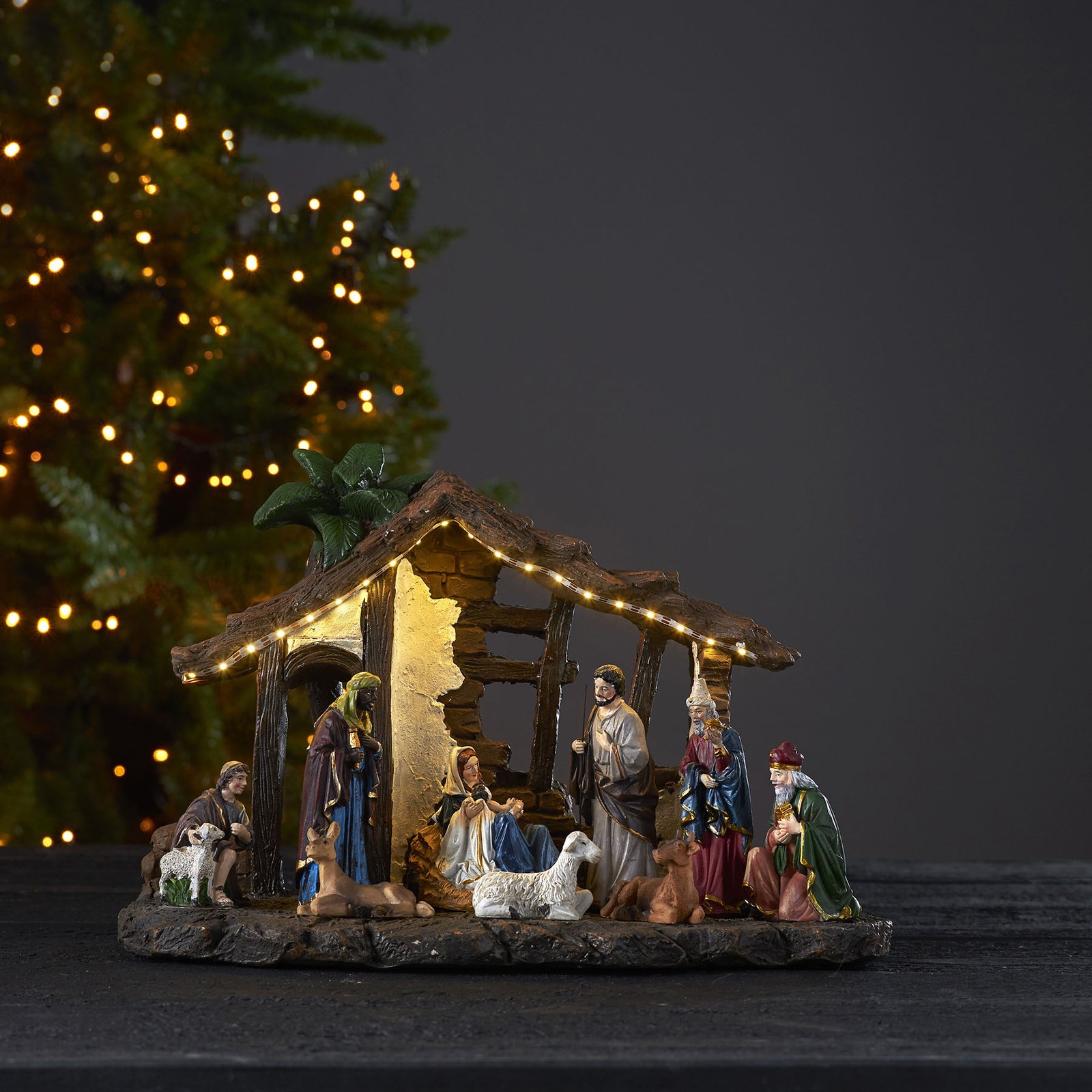 LED-Dekoleuchte Nativity, Batteriebetrieb, 37 cm
