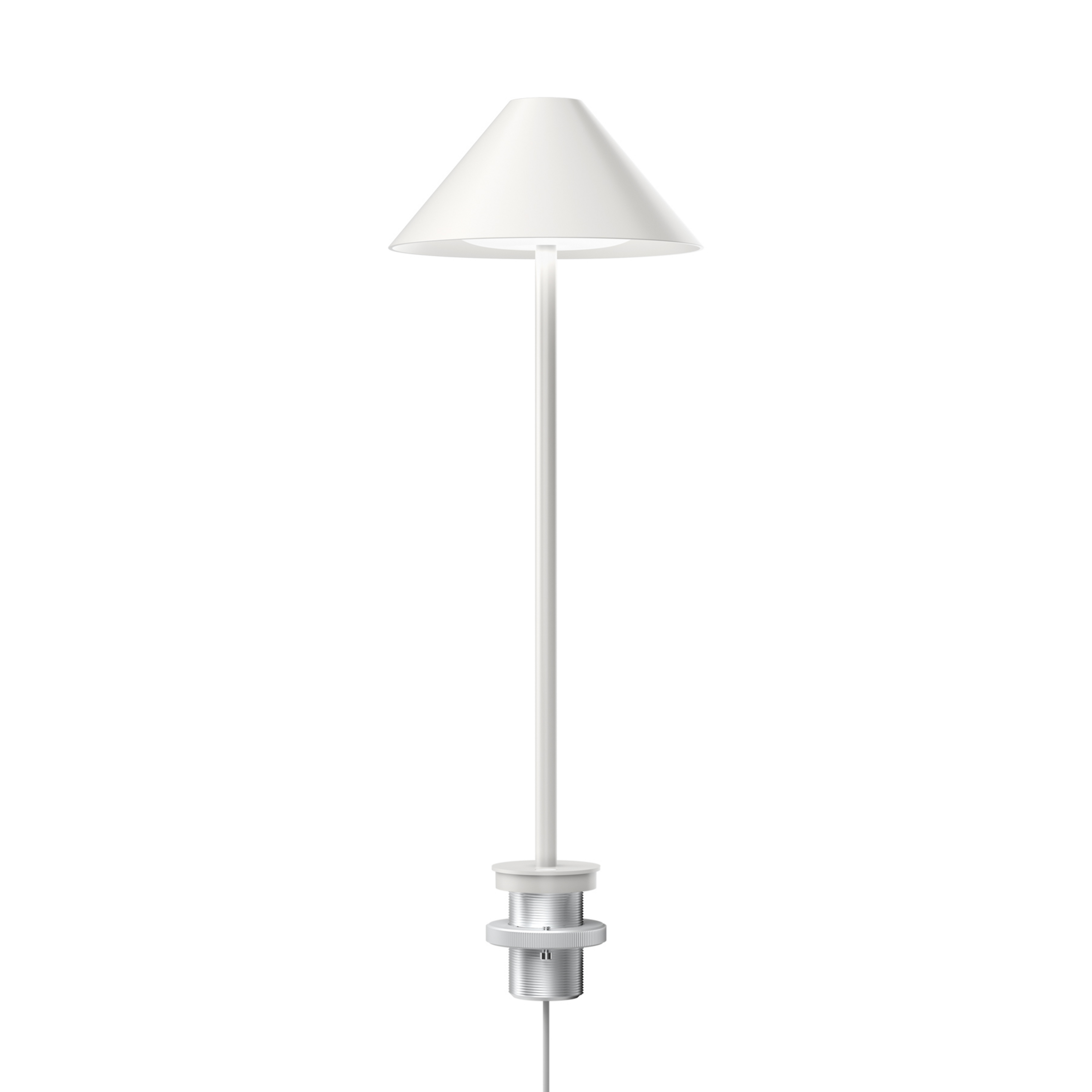 lampe de table LED Louis Poulsen Keglen, blanche, avec broche, 3000K