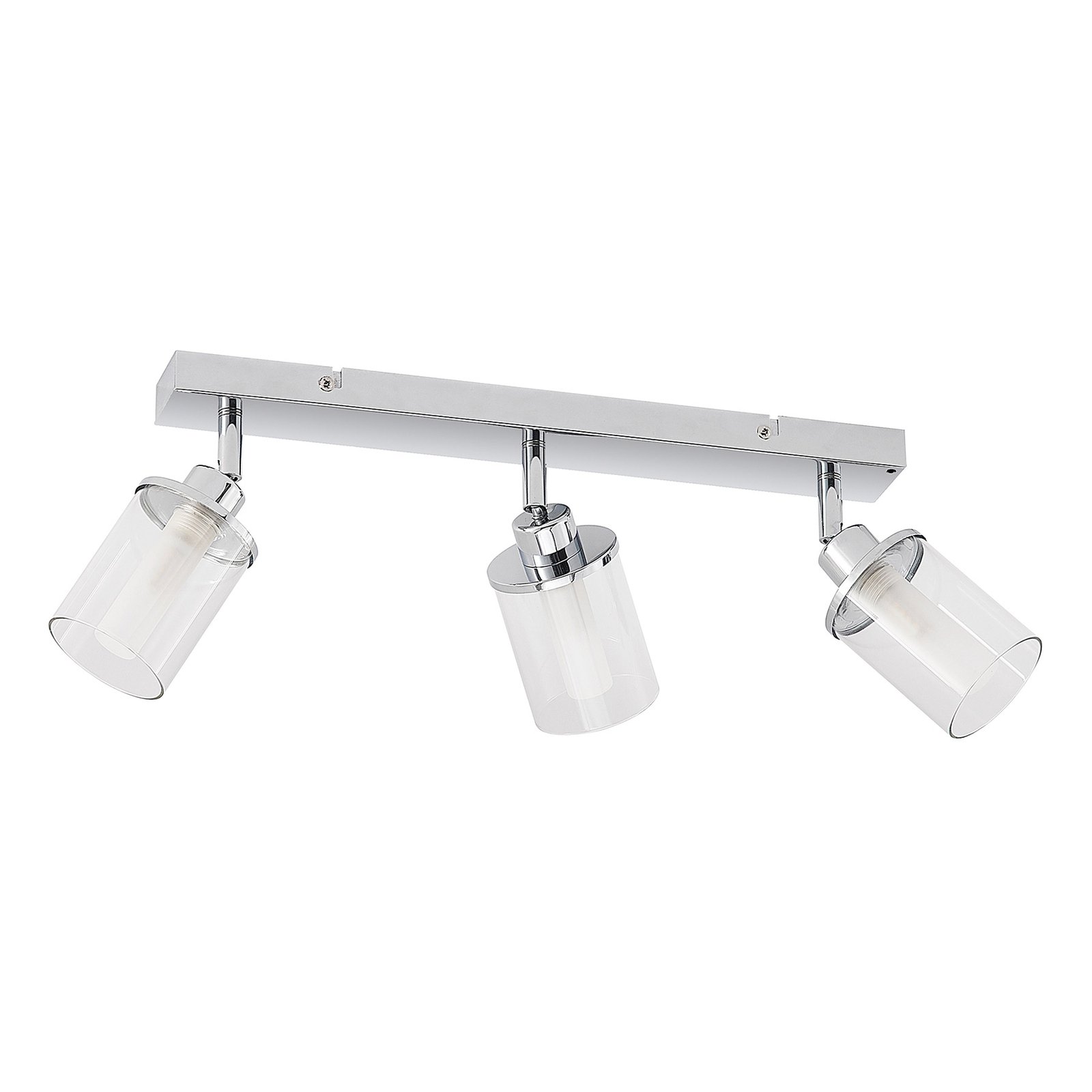 Lindby Vinza spotlight with double shade, chrome long