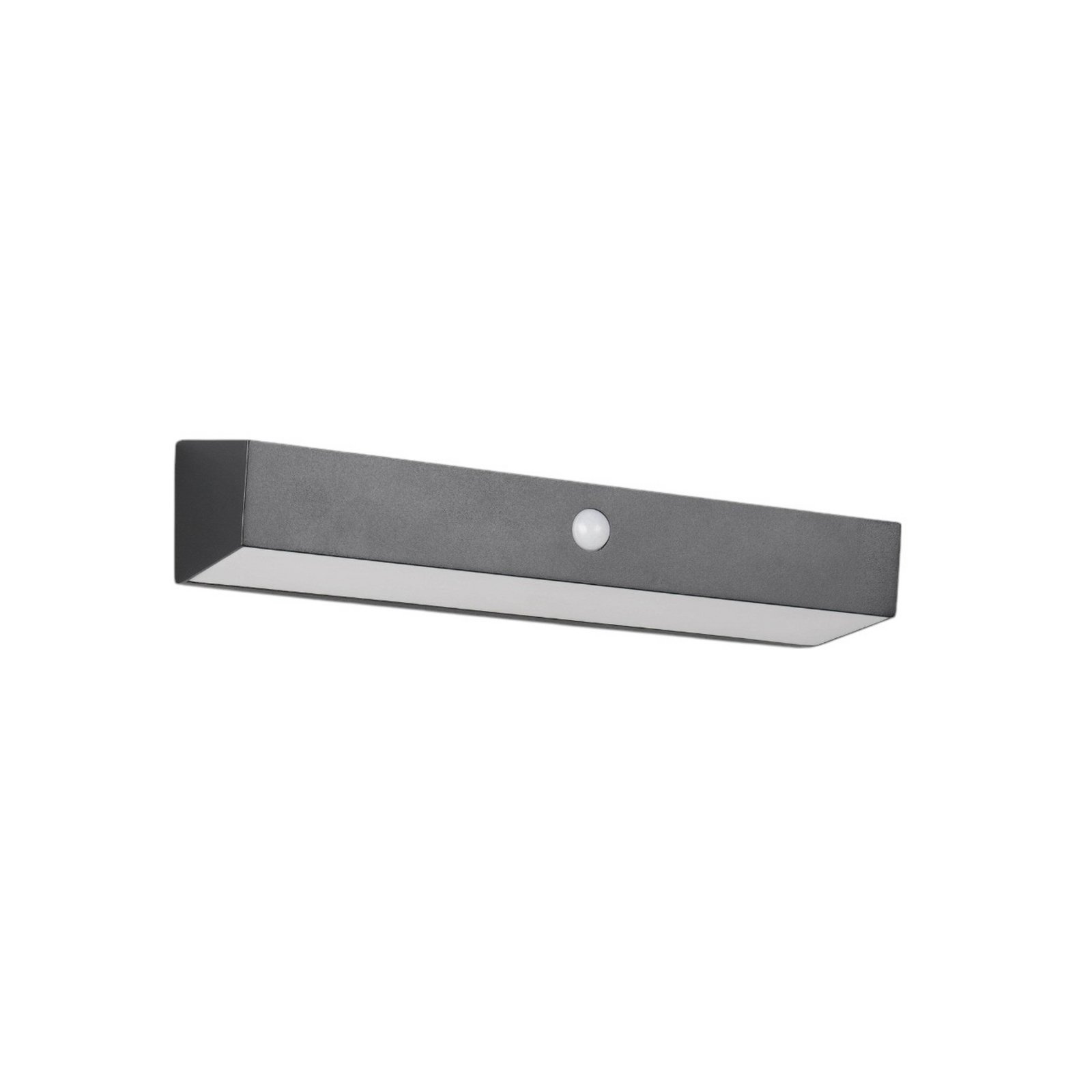 Silves solar wall light, black, sensor, IP44