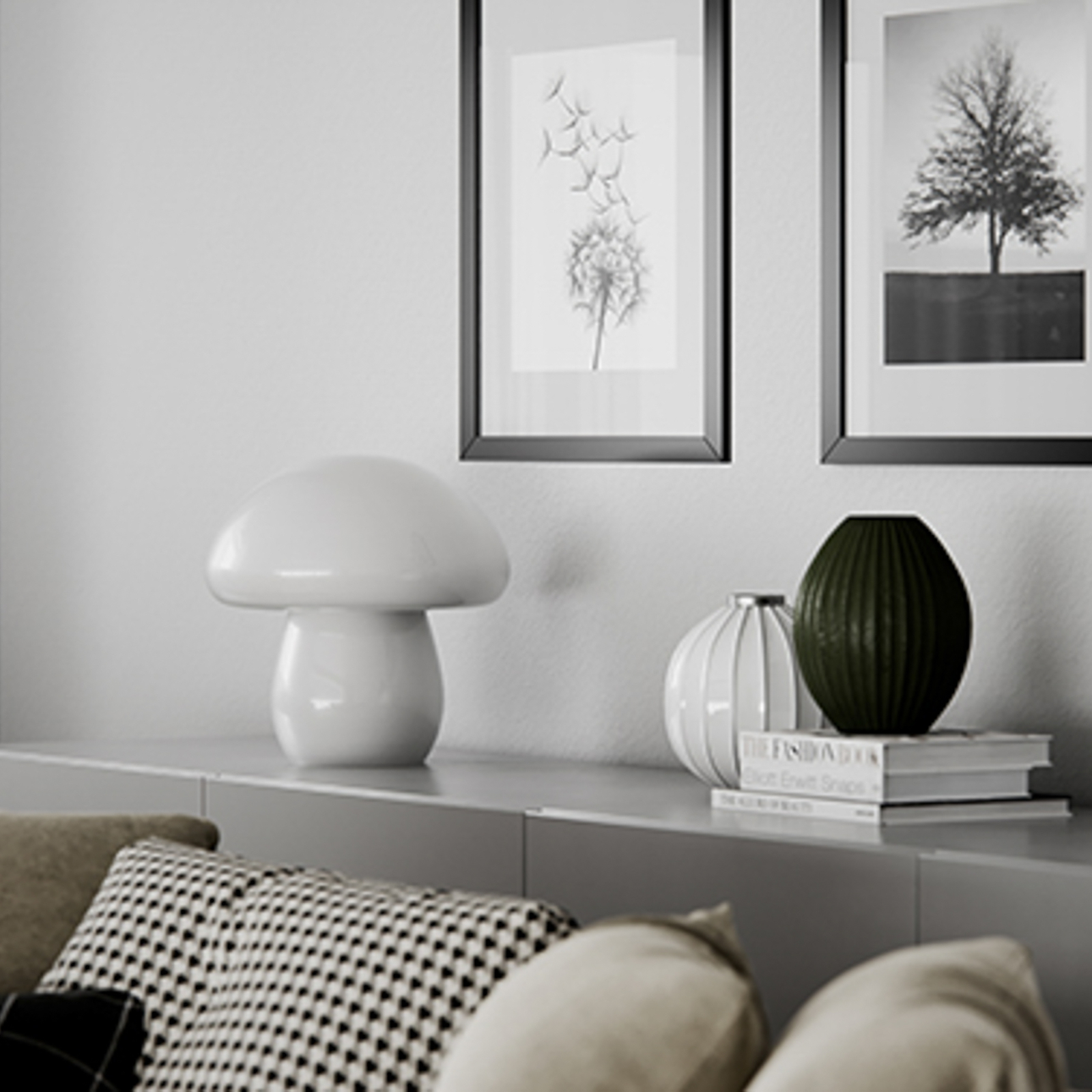 Mira Mushroom Lampe de Table H30 Blanc - By Rydéns