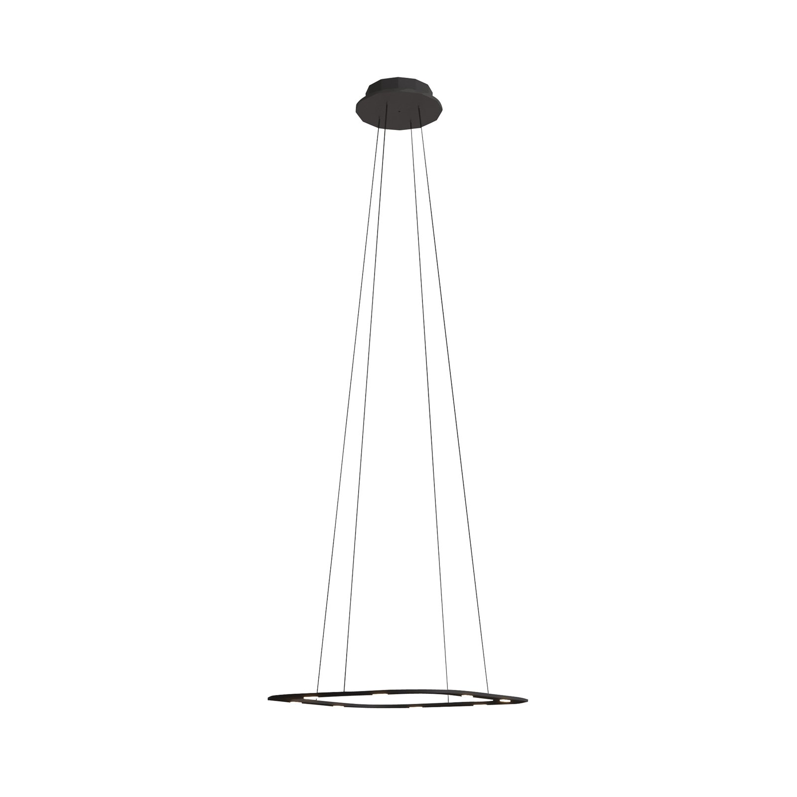 BYOK Piani Quadro hanglamp fase Cut 48cm zwart